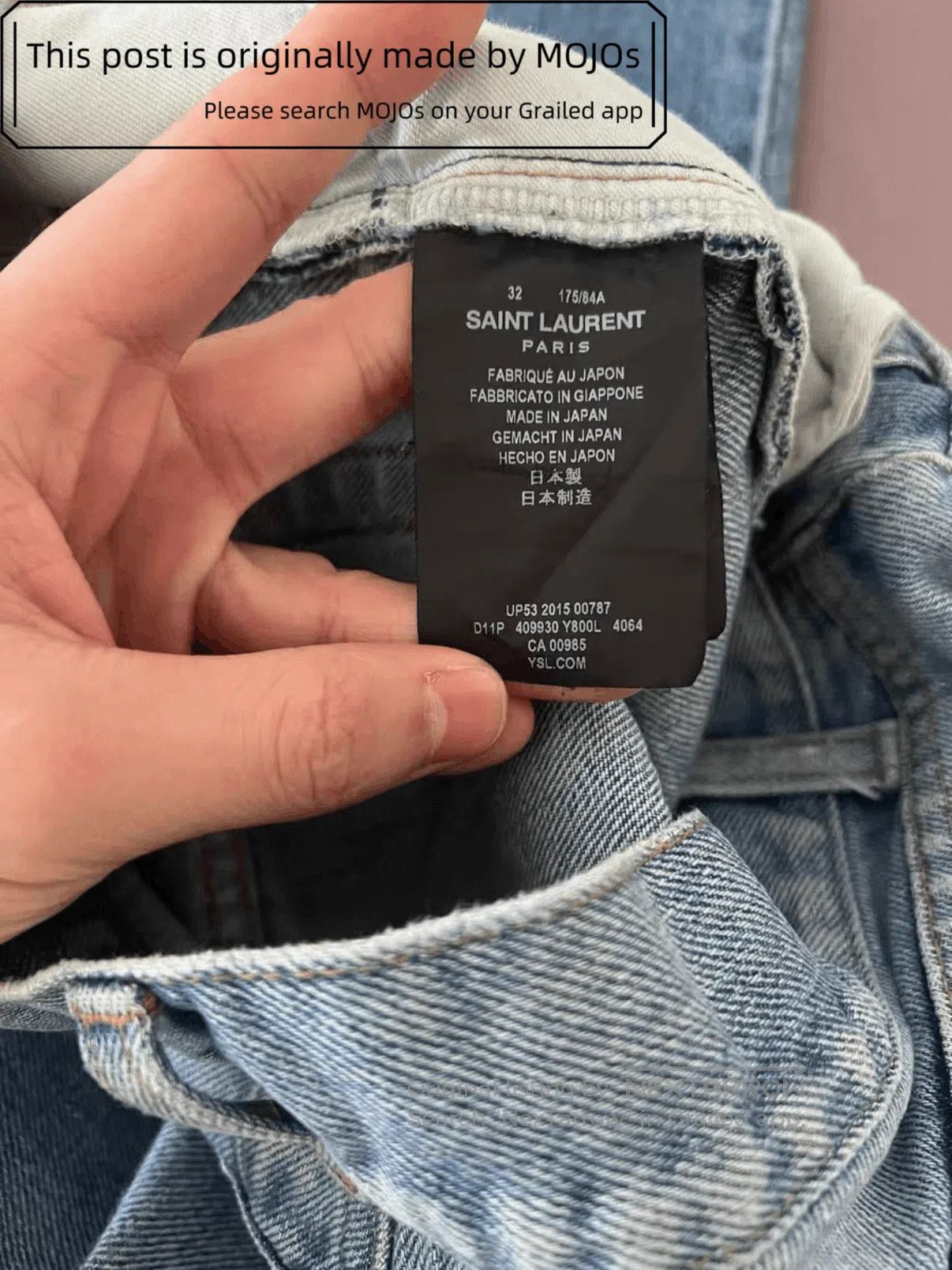 Saint Laurent Paris Sz 32 Saint Laurent Paris 16SS Double Cut Denim mojos151424 Size US 32 / EU 48 - 3 Thumbnail