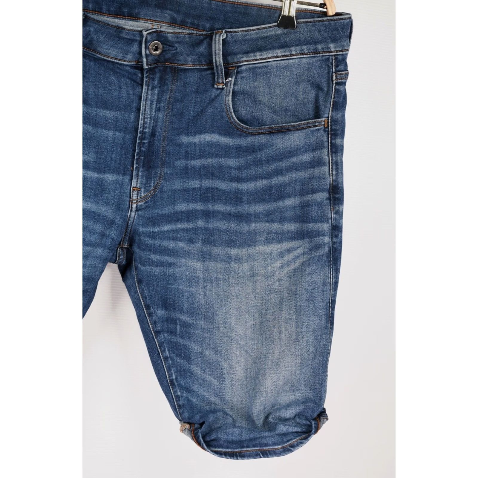 G-Star G-Star Raw 3301 Slim 1/2 Denim Shorts Adult Men Size 36 Blue Slim Denim 91% Cotton 8% Elastomultiester 1% Elastane Size US 36 / EU 52 - 3 Thumbnail