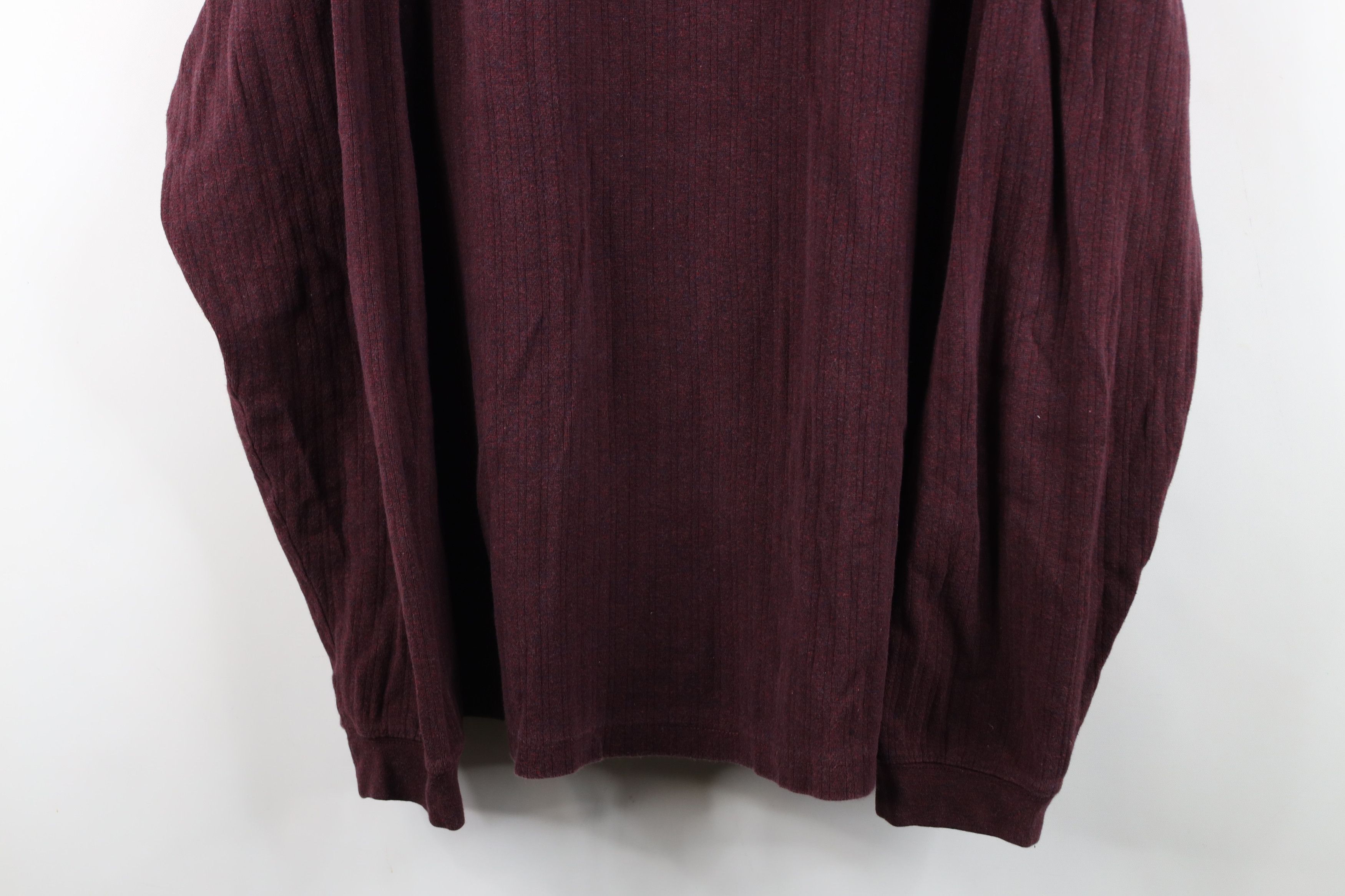 Vintage Vintage 90s Streetwear Ribbed Long Sleeve Polo Shirt Red Size US XL / EU 56 / 4 - 3 Thumbnail