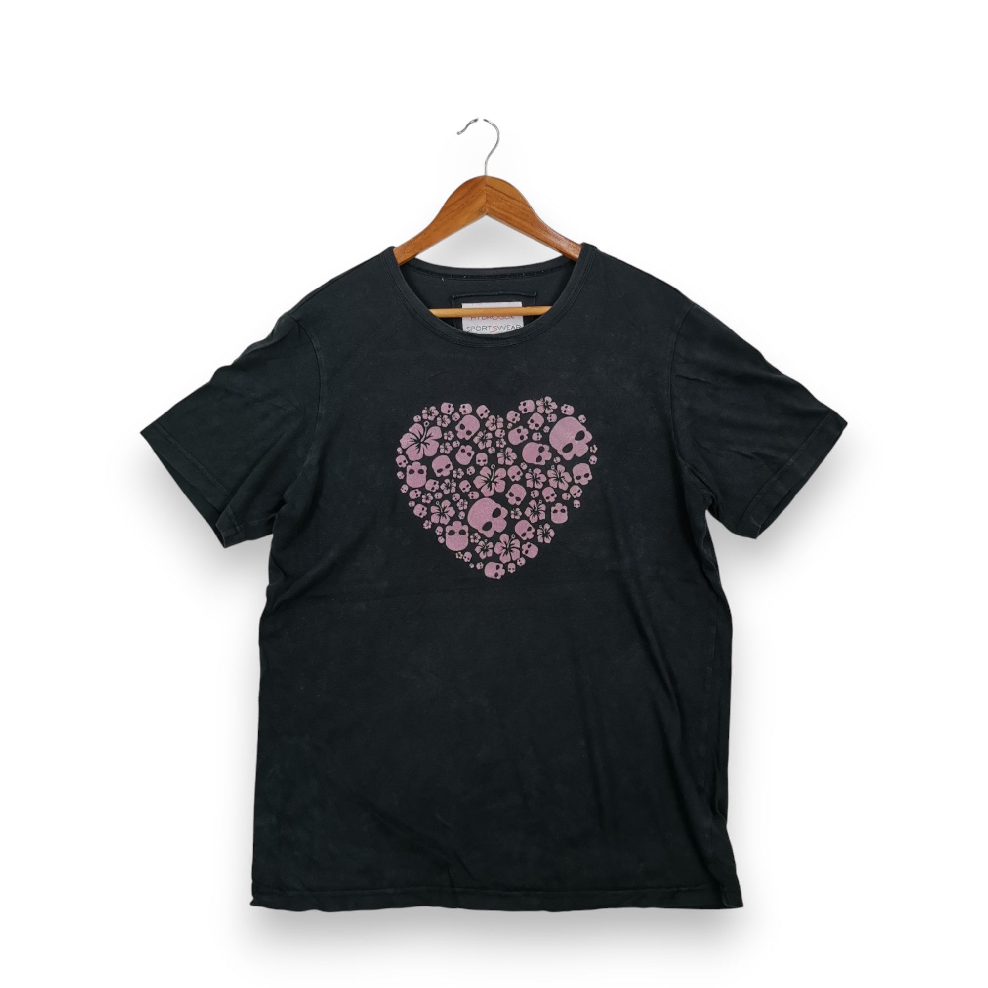 Japanese Brand Vintage 90s Skulls Love T-Shirt Japanese Hydrogen Sportswear Size US M / EU 48-50 / 2 - 1 Thumbnail
