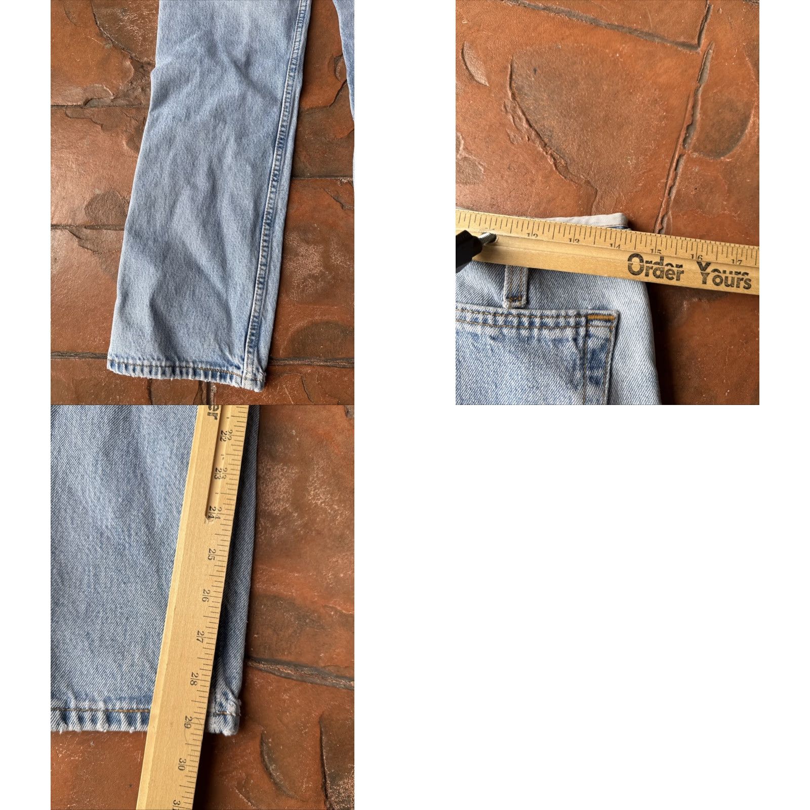 Levi's VINTAGE Levi's 501 Jeans Womens 29x32 Button Fly Blue Denim 90s USA Size 29" - 9 Thumbnail