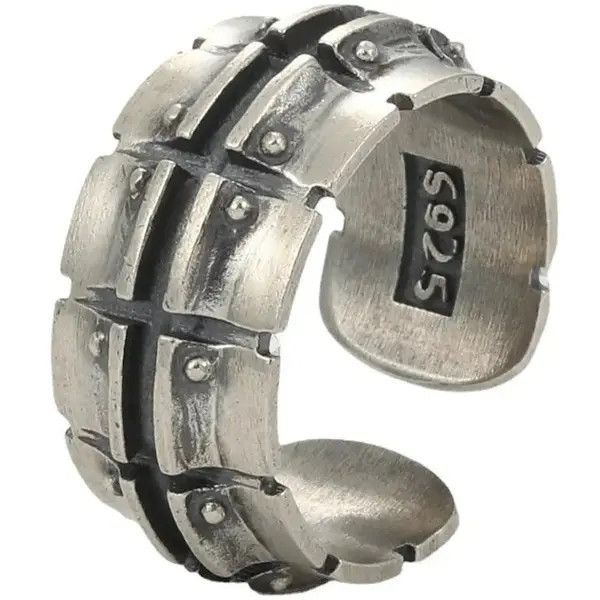 Vintage Vintage S925 Mechanical Pattern Ring Size ONE SIZE - 1 Thumbnail