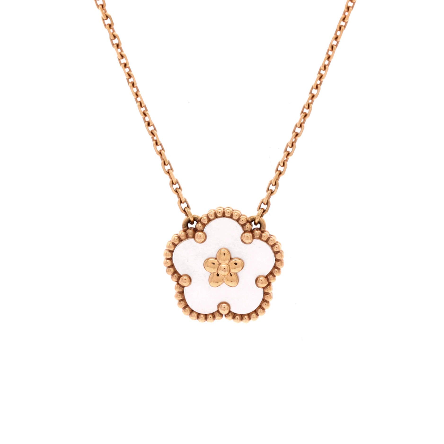 Van Cleef & Arpels Lucky Spring Plum Blossom Pendant Necklace Size ONE SIZE - 1 Thumbnail