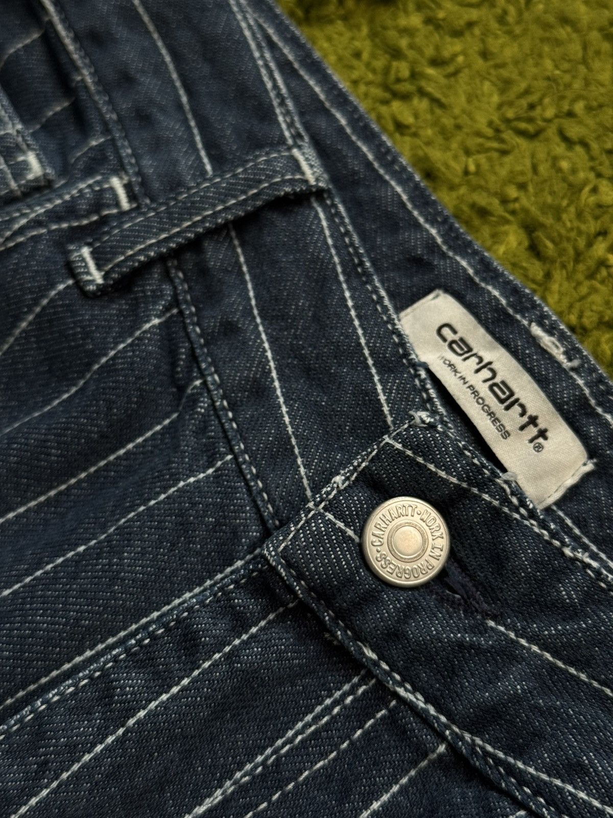 Carhartt Carhartt WIP workcore style striped orlean jeans Size 27" / US 4 / IT 40 - 5 Thumbnail