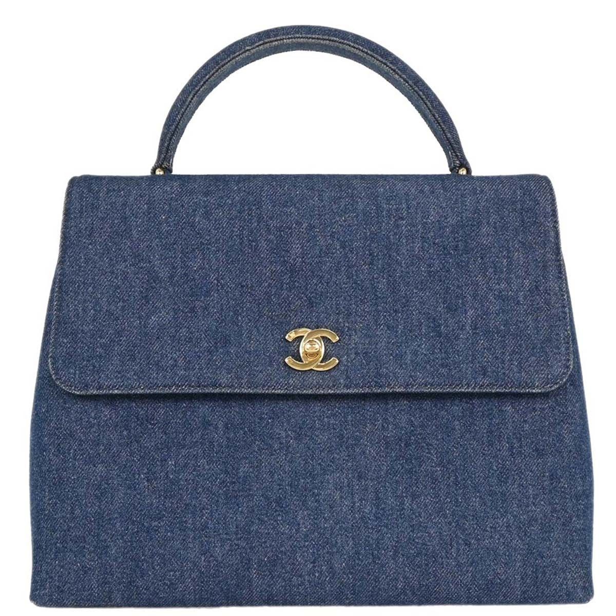Chanel Chanel Vintage Classic Top Handle Flap Bag Denim Size ONE SIZE - 1 Thumbnail
