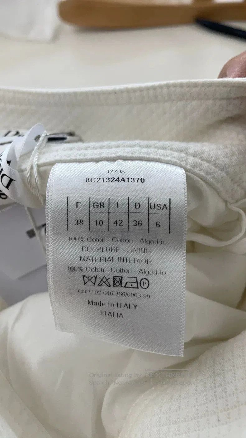 Dior Dior White Plaid Midi Skirt. Size US 38 / EU 54 - 4 Thumbnail