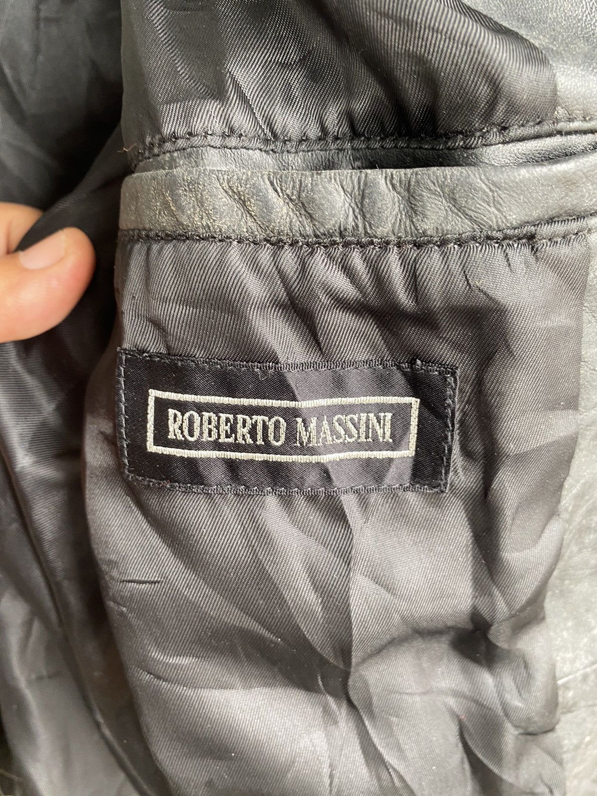 Genuine Leather Roberto Massini Genuine Horse Leather Black Jacket Size US M / EU 48-50 / 2 - 10 Thumbnail