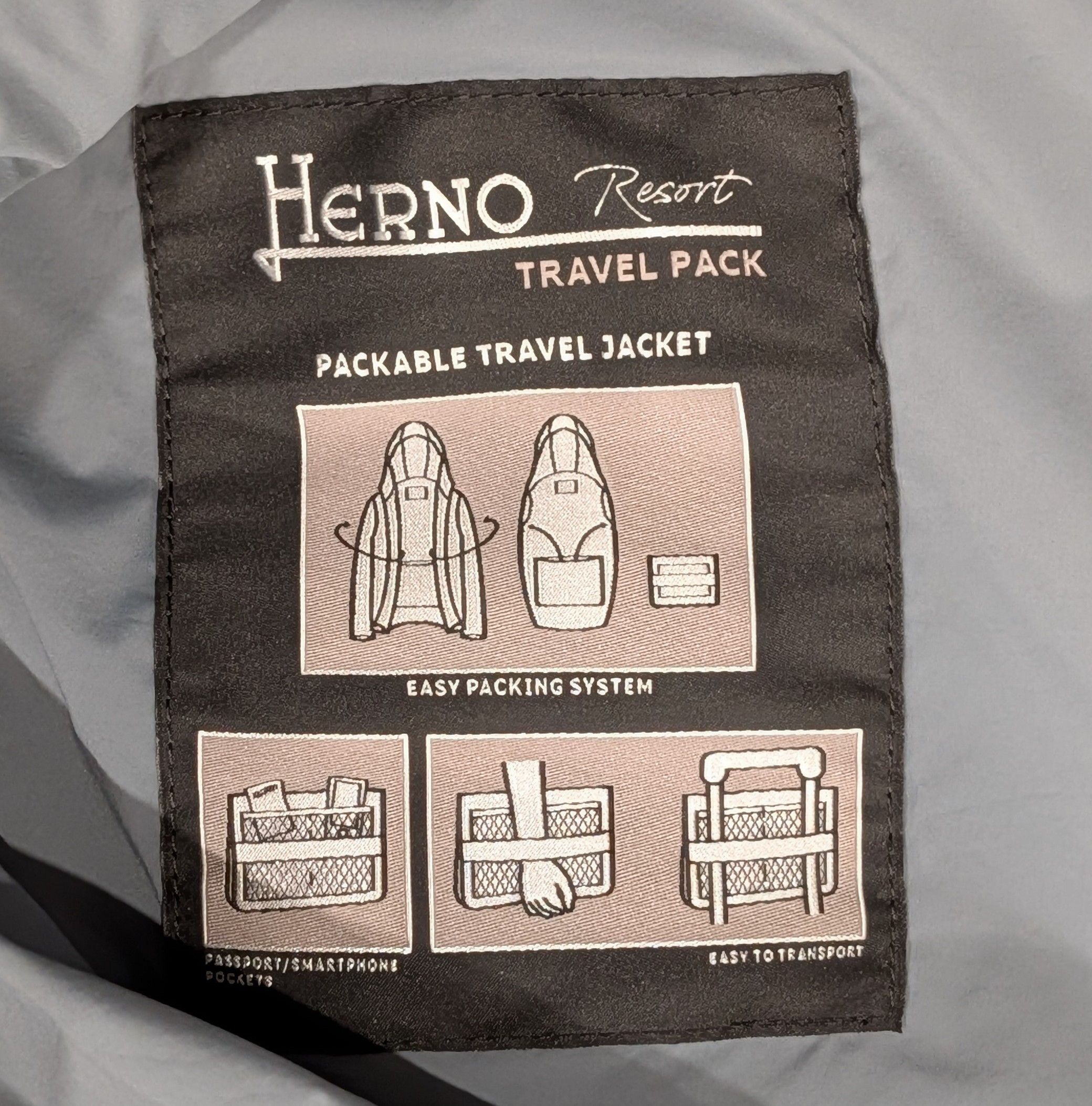 Herno HERNO Packable Jacket Light Blue Gray 56 US 46 Size US XL / EU 56 / 4 - 6 Thumbnail