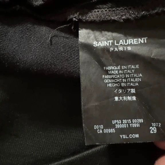 Saint Laurent Paris saint laurent slp15ss rare black denim pants Size US 29 - 4 Thumbnail