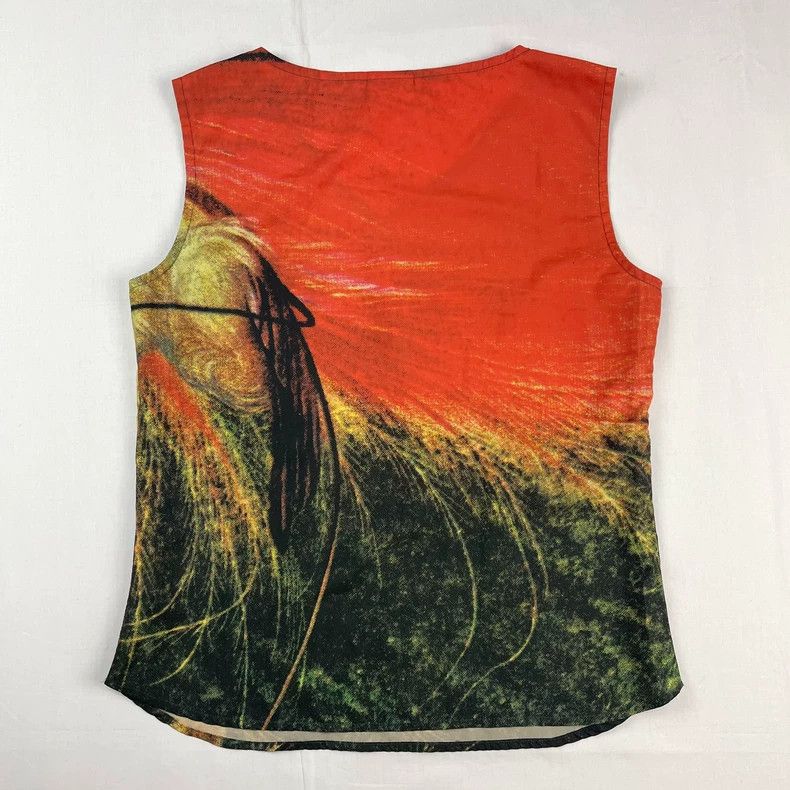 Walter Van Beirendonck walter van beirendonck size m PEACOCK PRINTED VEST Size 38R - 3 Thumbnail