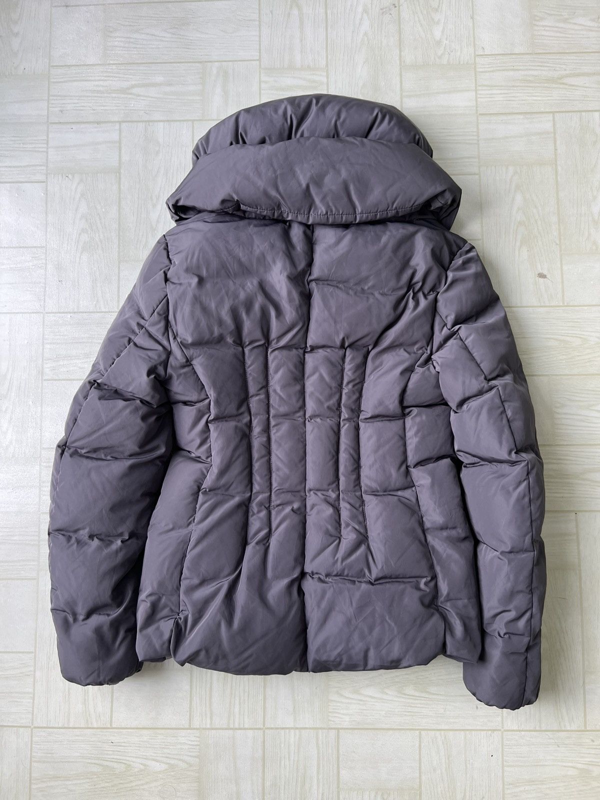 Moncler Moncler Grey/Slate Black Funnel Collar Slim Down Puffer Jkt Size S / US 4 / IT 40 - 7 Thumbnail