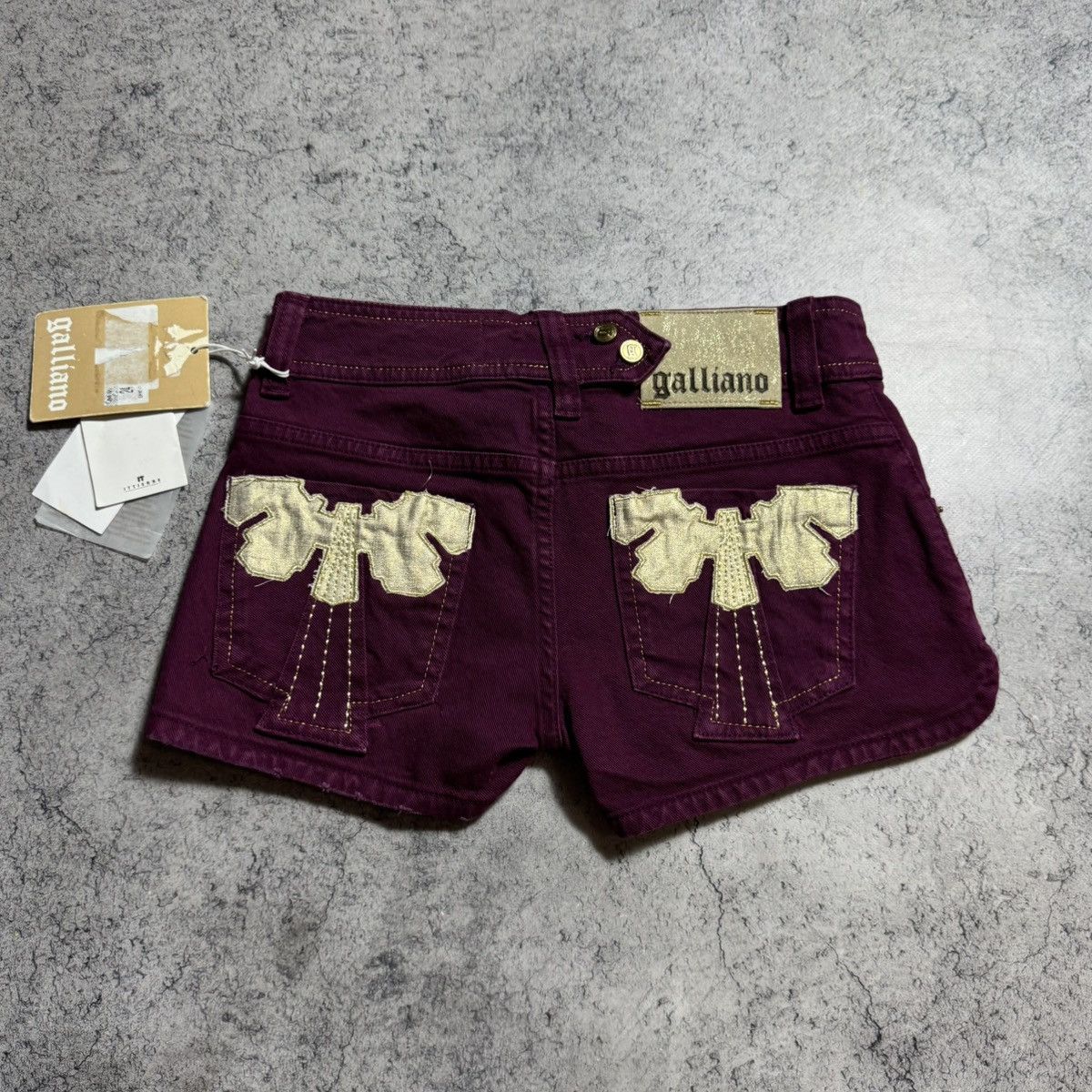 John Galliano NEW Galliano Y2K 00s Mini Shorts Size 25" / US 0 / IT 36 - 1 Thumbnail