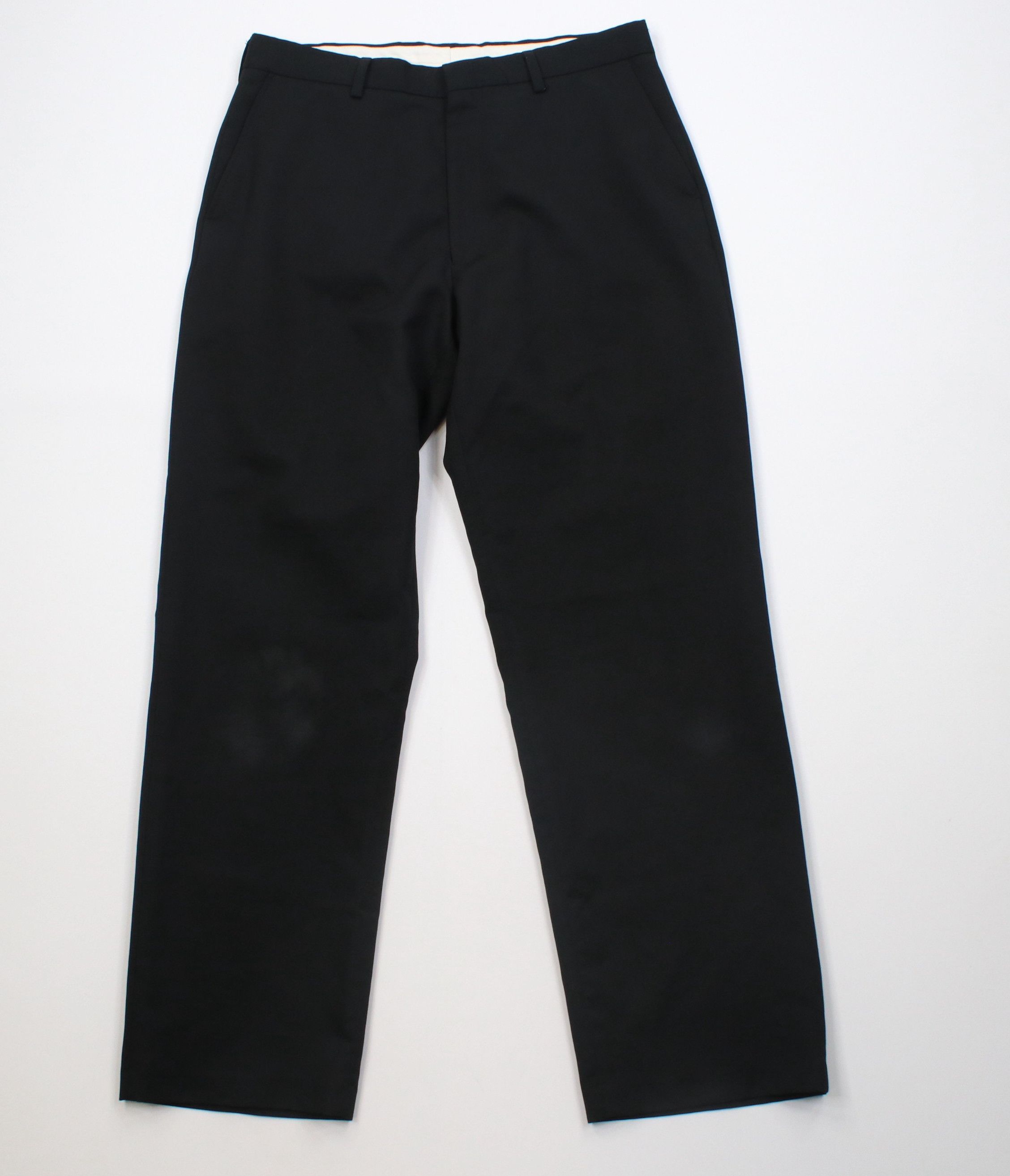 Vintage Vintage 90s Streetwear Flared Wide Leg Chino Pants Black Size US 34 / EU 50 - 1 Thumbnail