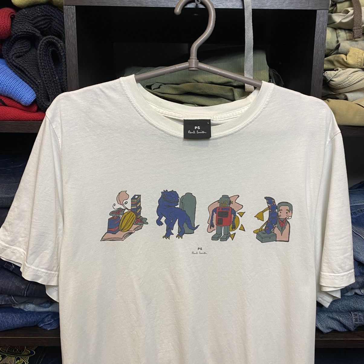 Paul Smith Designer Paul Smith Big Logo streetwear tee size L Size US L / EU 52-54 / 3 - 2 Thumbnail