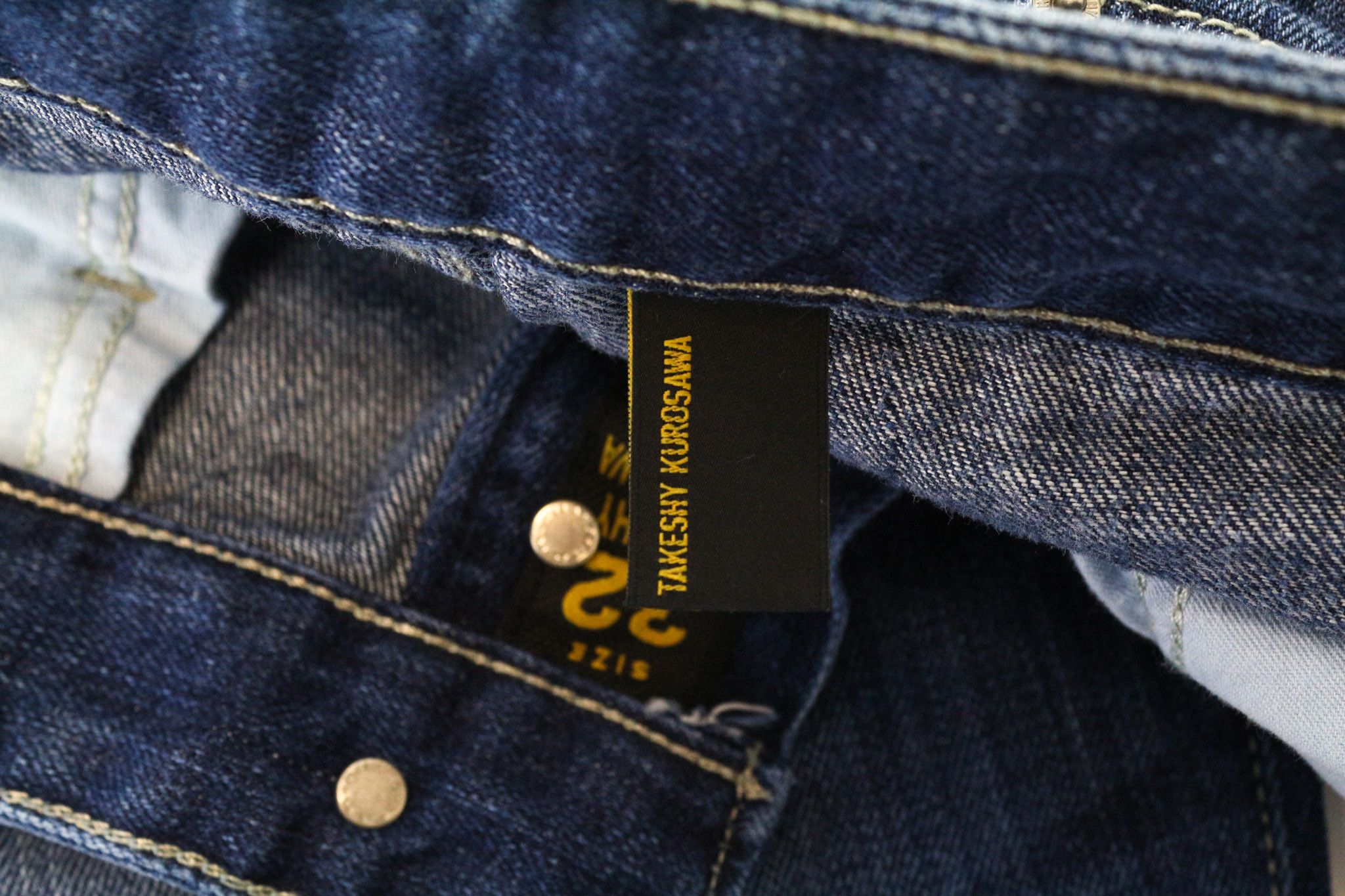 Takeshy Kurosawa W32 Blue Cotton Regular Fit Washed Jeans 75846 Size US 32 / EU 48 - 7 Thumbnail