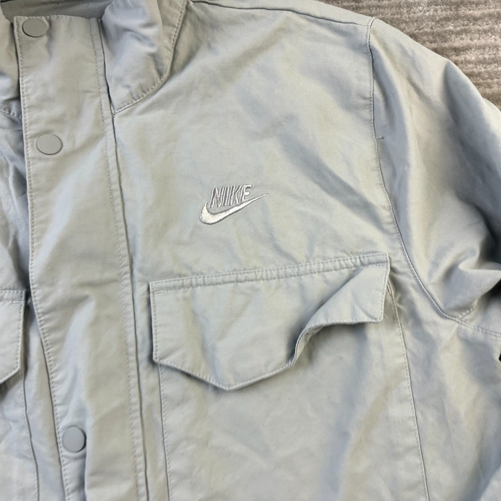 Nike Nike Jacket Mens Medium Gray Full Zip M65 Military Cargo Utility Windbreaker Regular Size US M / EU 48-50 / 2 - 5 Thumbnail