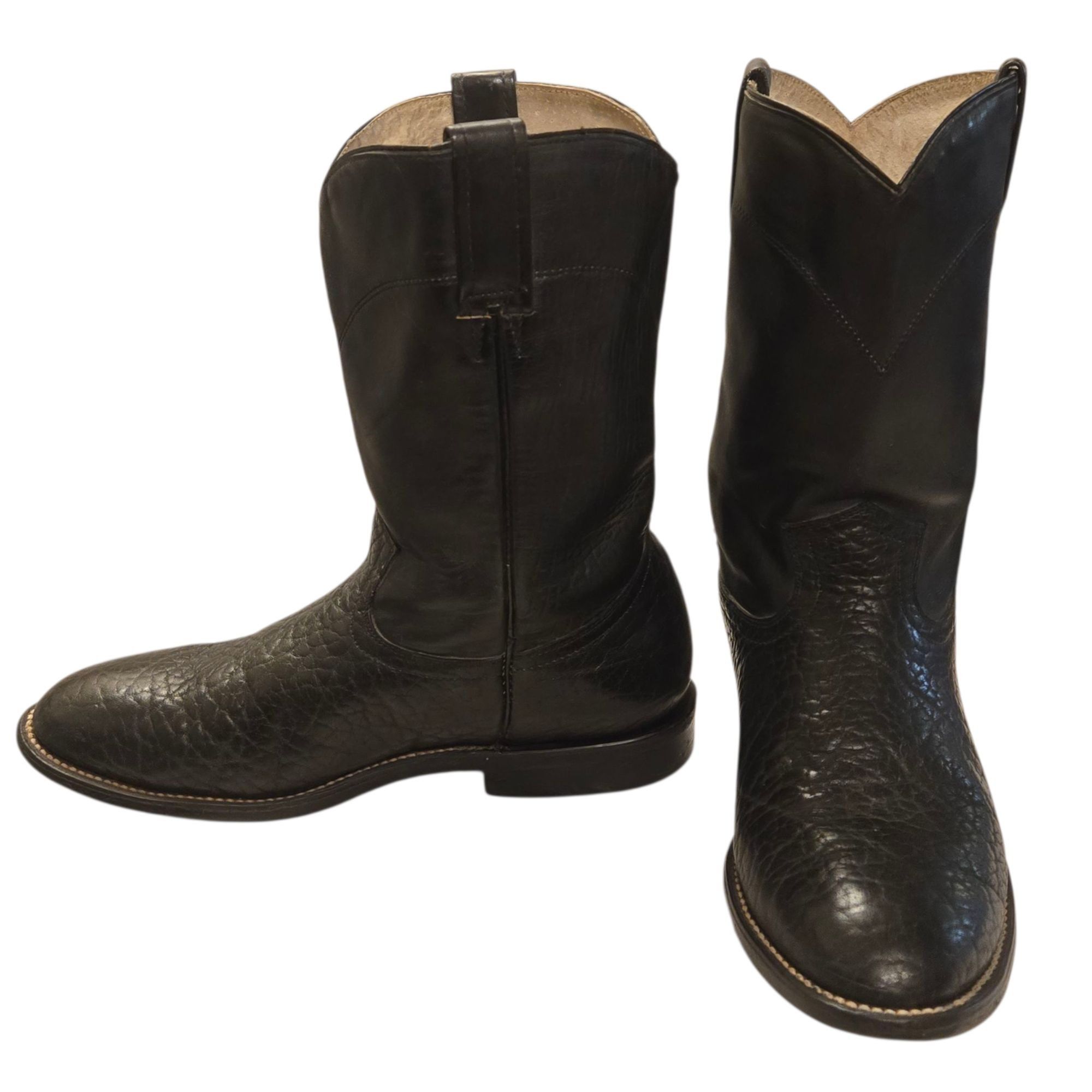 Other Cowtown Cowboy Boots Black Leather Mens 8 D Vintage Western Size US 8 / EU 41 - 1 Thumbnail