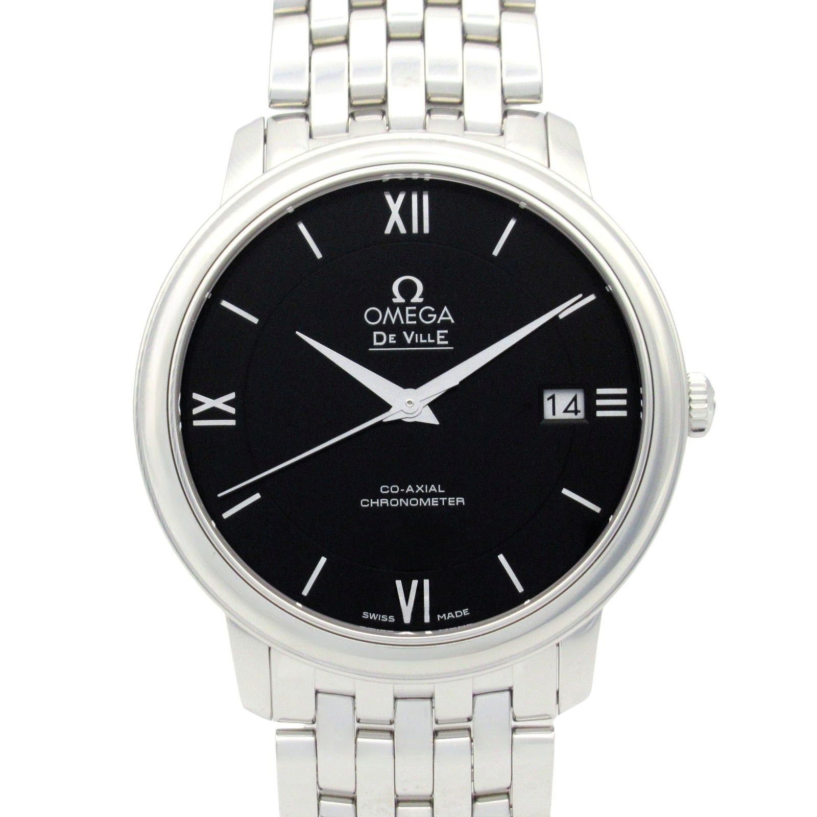 Omega De Ville Prestige Mens Watch Automatic Winding Stainless Steel Black