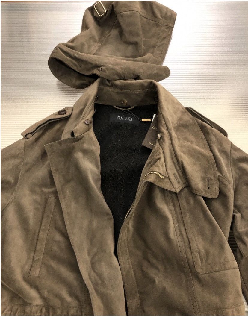 Gucci Gucci 🇮🇹 brown distressed suede oversized duster coat 44 NWT Size US S / EU 44-46 / 1 - 17 Thumbnail