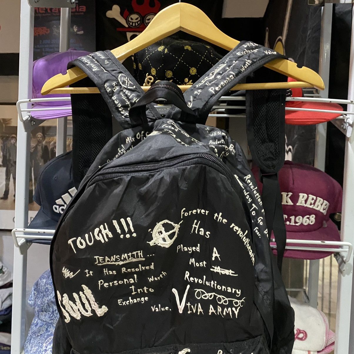 Vintage 🔥Authentic Tough Jeansmith Army Style Backpack Size ONE SIZE - 3 Thumbnail