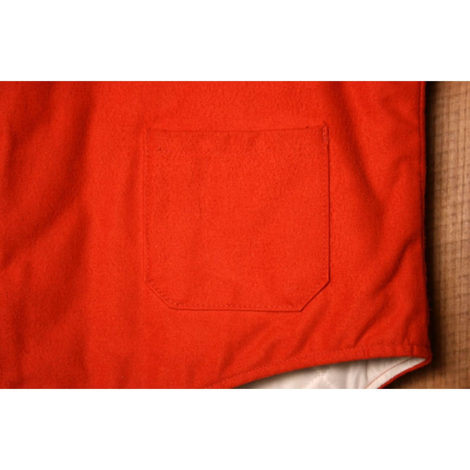 CLOT VINTAGE Melton DEERSKIN Orange Chamois Cloth Quilt Lined Hunting Vest XL Mens Jacket Vest Size US XL / EU 56 / 4 - 3 Thumbnail