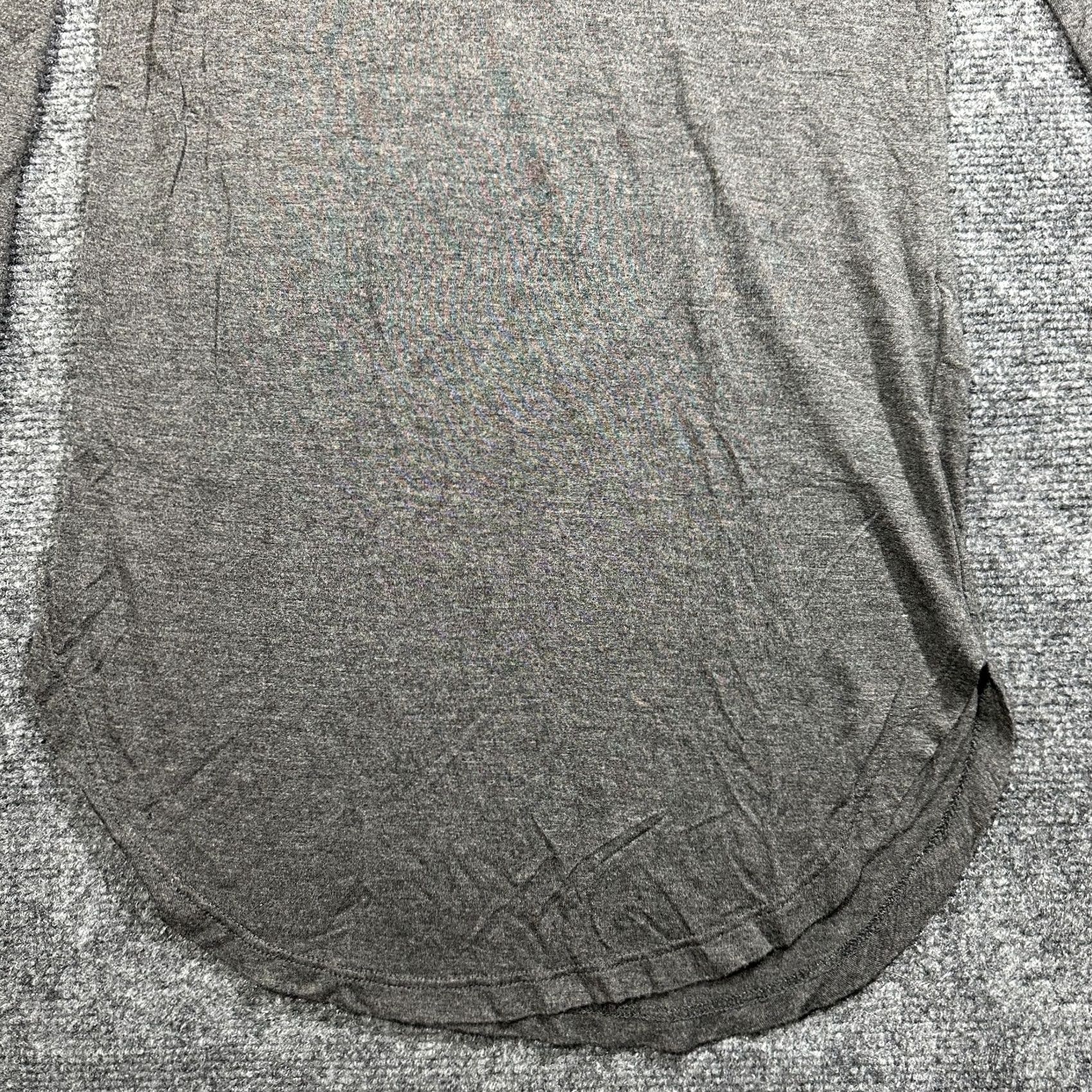 Banana Republic Banana Republic Womens Small Gray Cotton Stretch Long Sleeve Tee Curved Hem Size S / US 4 / IT 40 - 2 Thumbnail