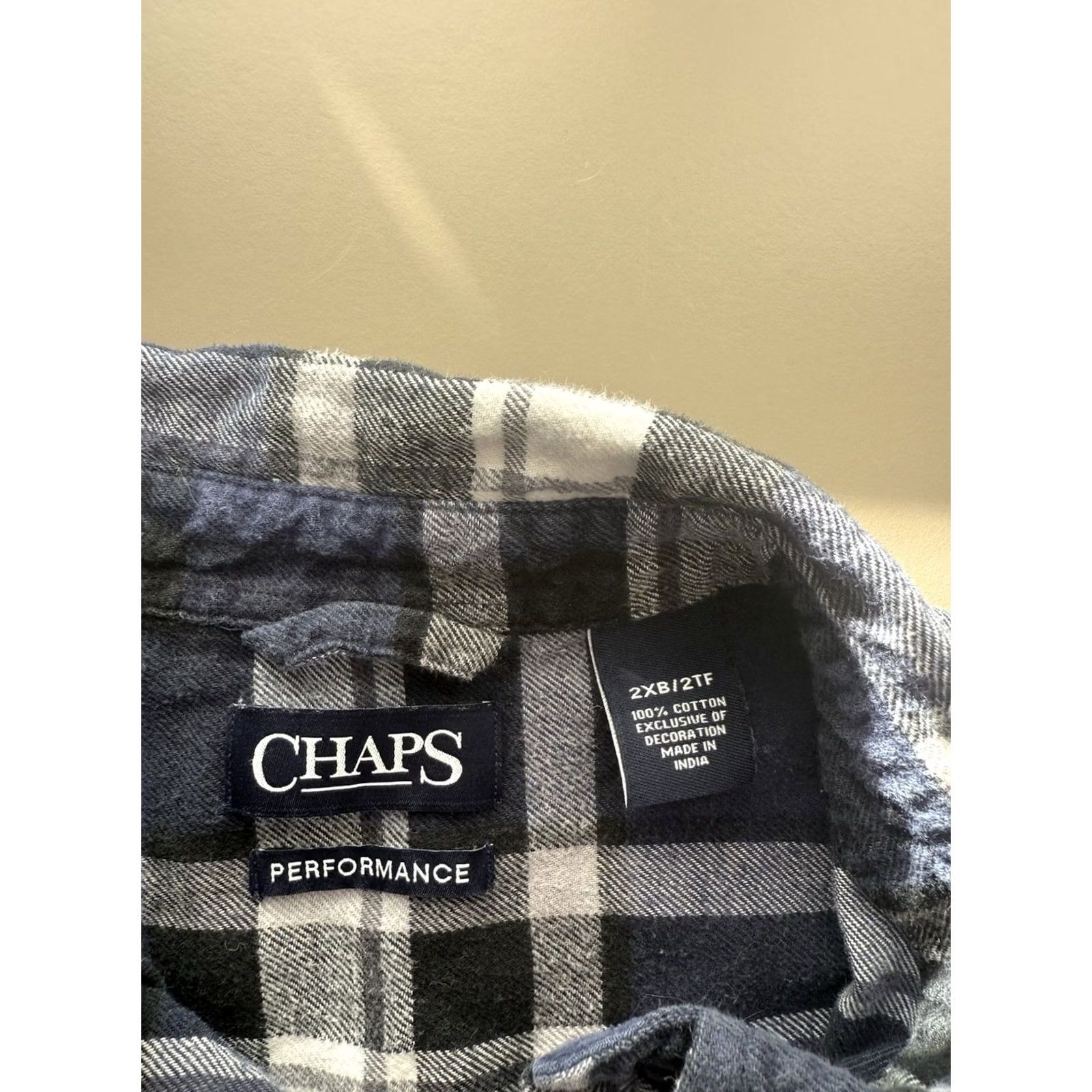 Chaps Chaps Shirt Mens 2XB Black Blue Plaid Long Sleeve Button Down Preppy Money Work Size US XXL / EU 58 / 5 - 3 Thumbnail