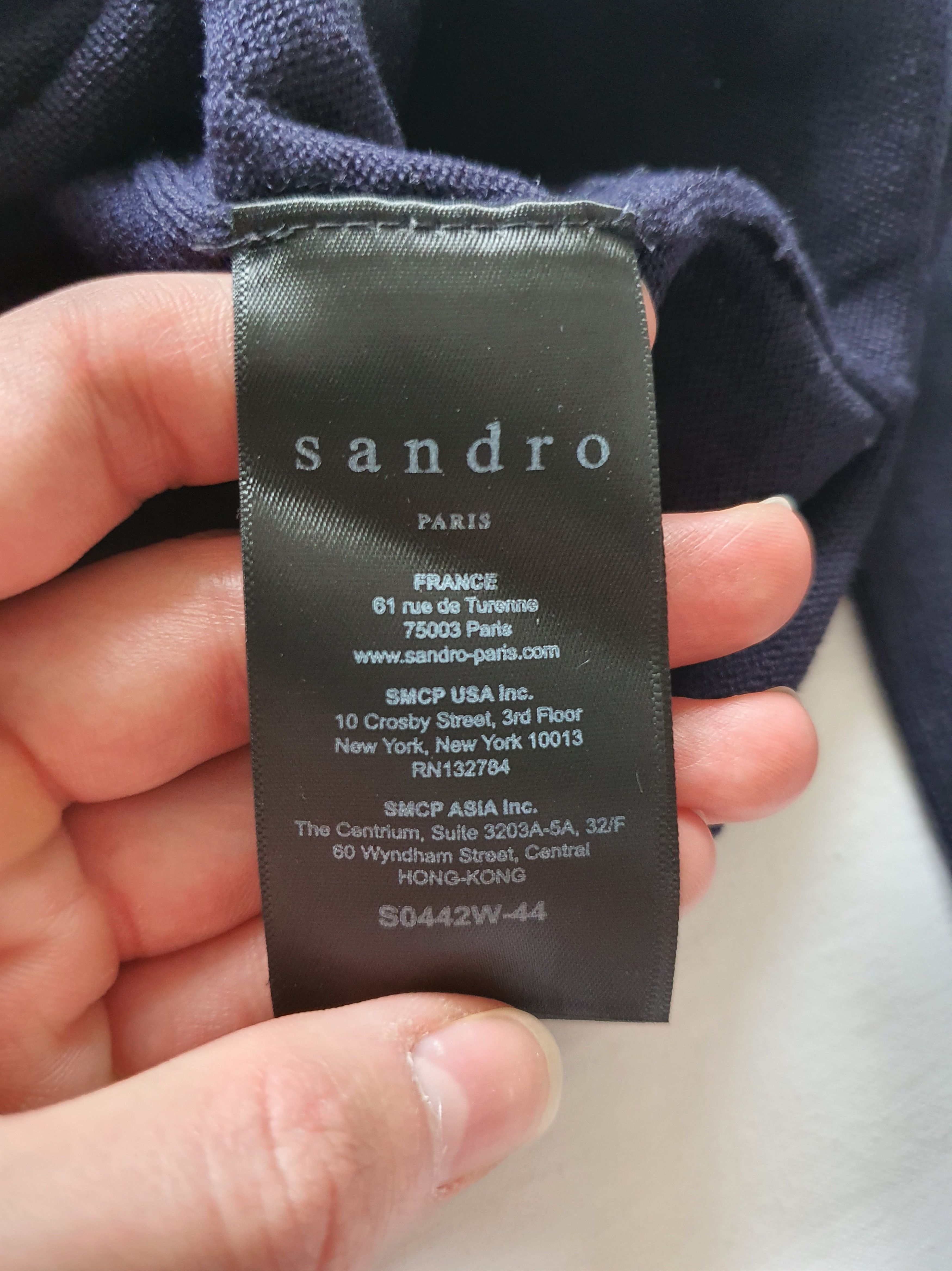 Sandro Silk & cotton classic round neck sweater crewneck Size US XS / EU 42 / 0 - 5 Thumbnail