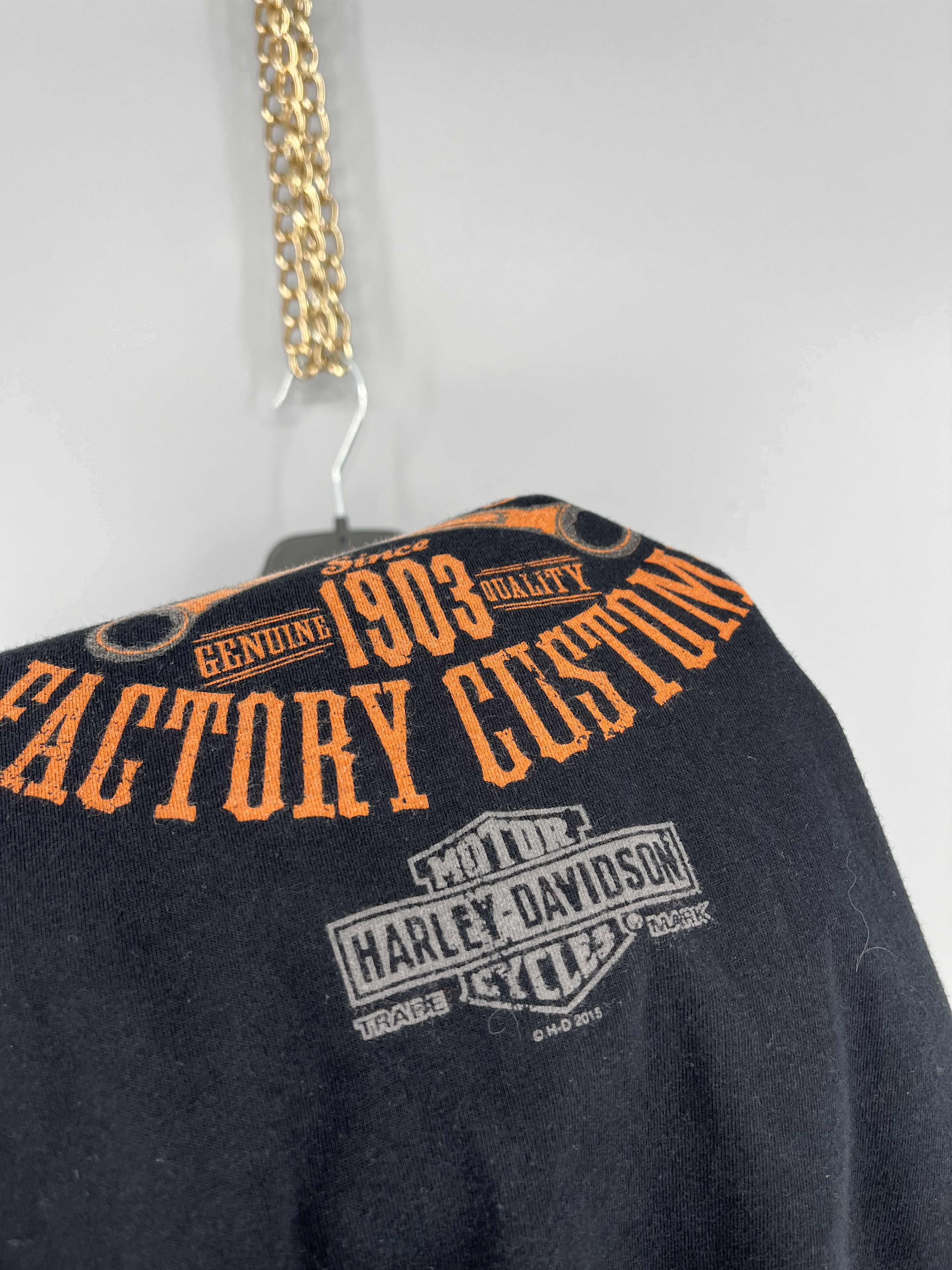 Harley Davidson Harley Davidson Spell Out Factory Customs Pocket T-Shirt Size US XL / EU 56 / 4 - 8 Thumbnail