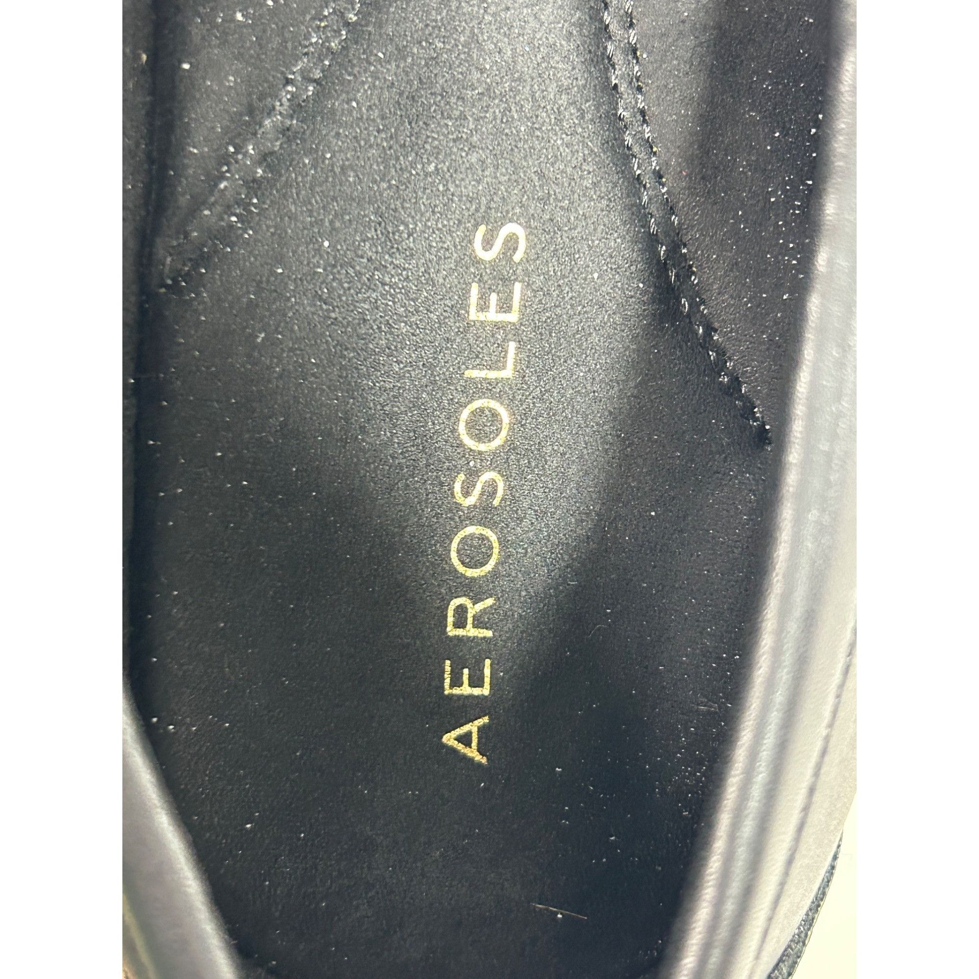 Other Aerosoles Ellis Loafers Black Faux Leather 8.5M Bow Casual Size US 8.5 / IT 38.5 - 5 Thumbnail