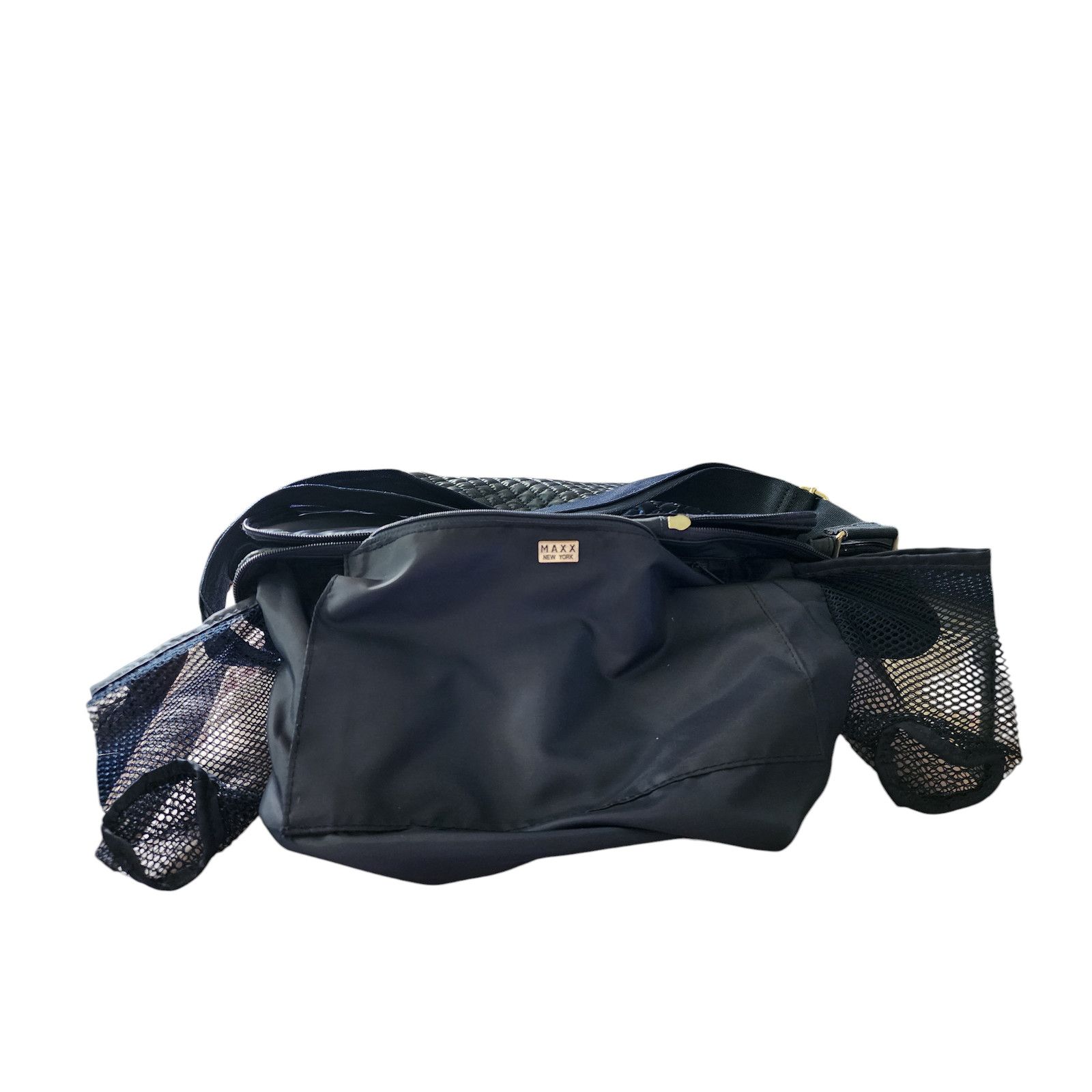 Other Maxx New York navy blue nylon quilted diaper bag weekender Size ONE SIZE - 3 Thumbnail