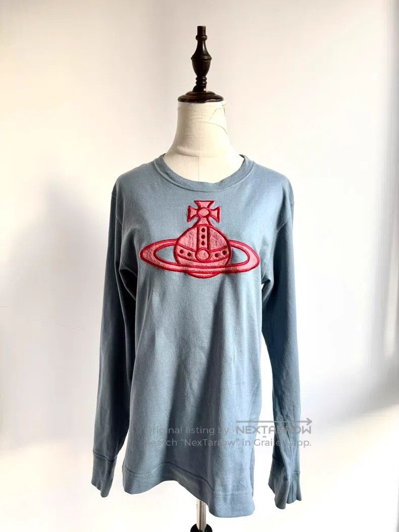 Vivienne Westwood Vivienne Westwood Mist Blue Large Saturn Underwear Top T-S Size M / US 6-8 / IT 42-44 - 1 Thumbnail