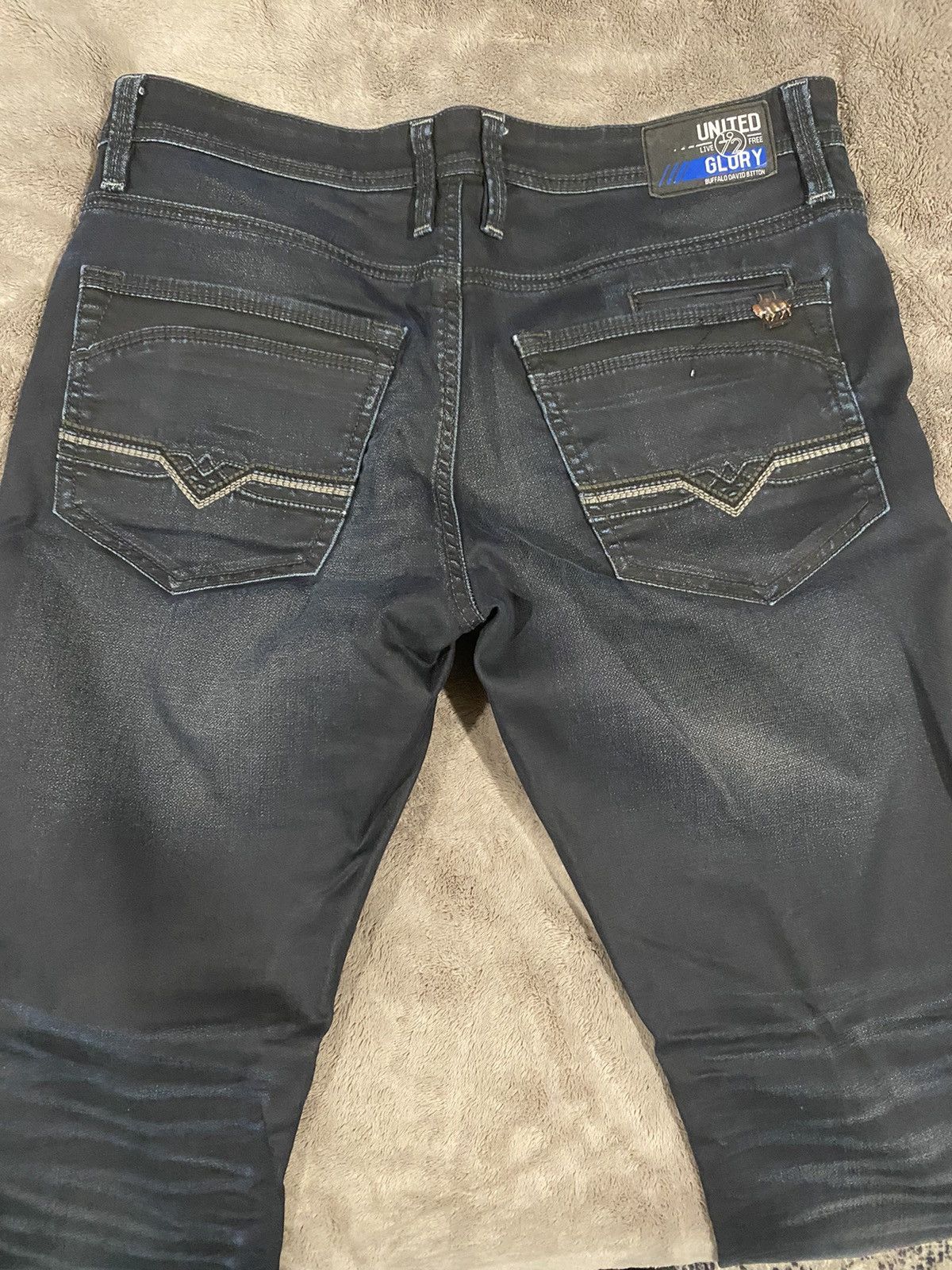 Other United Glory Blue Straight Jeans 33x32 Size US 33 - 2 Thumbnail