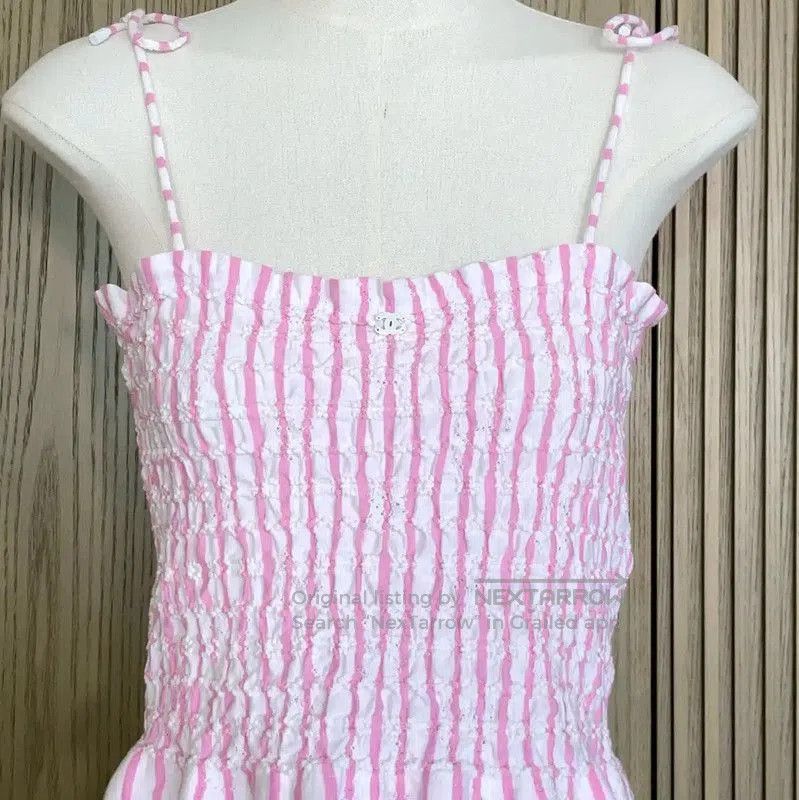 Chanel Chanel Pink Striped Sleeveless Summer Top . Size S / US 4 / IT 40 - 4 Thumbnail
