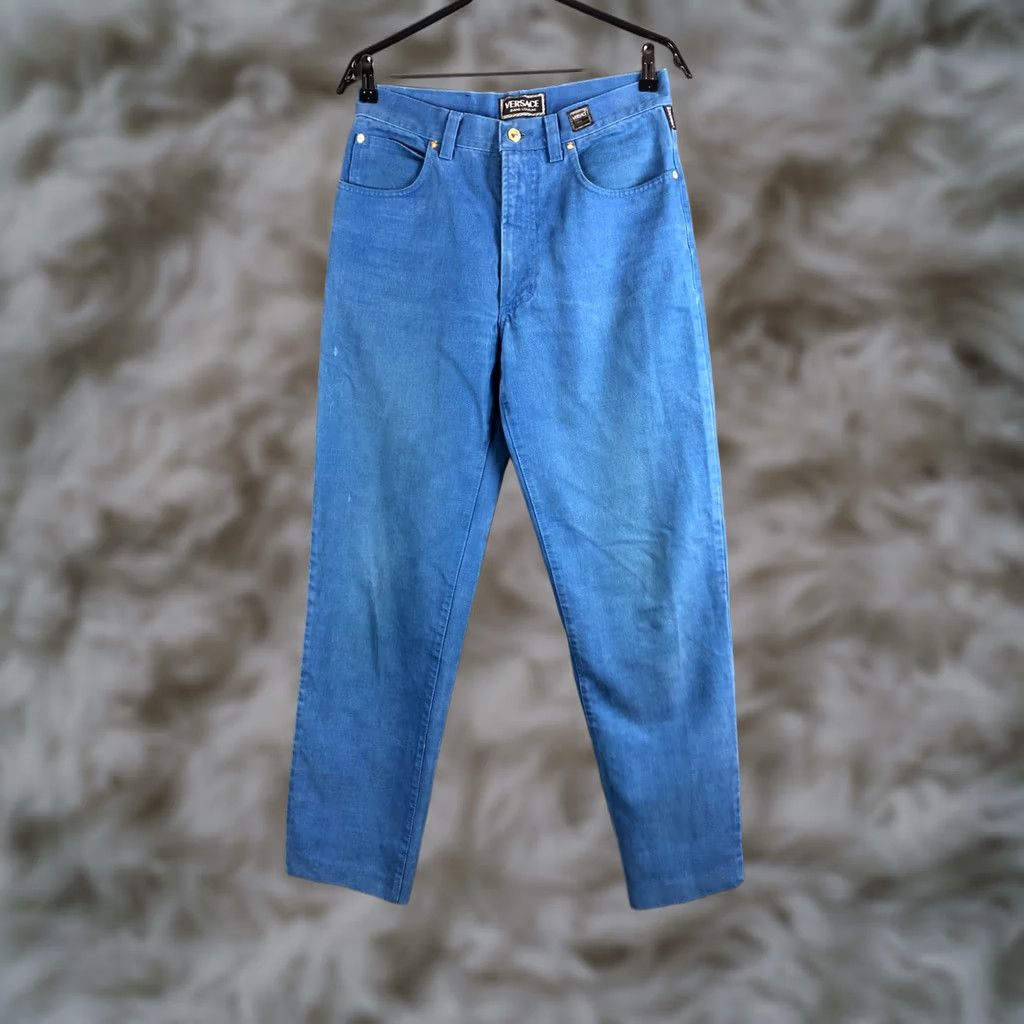 Versace Jeans Couture Versace Jeans Couture Jeans Denim Blue Women Size 34 48 Regular 100% Cotton Pockets Logo Patch Classic Vintage: No Size 24" / US 00 / IT 34 - 1 Thumbnail