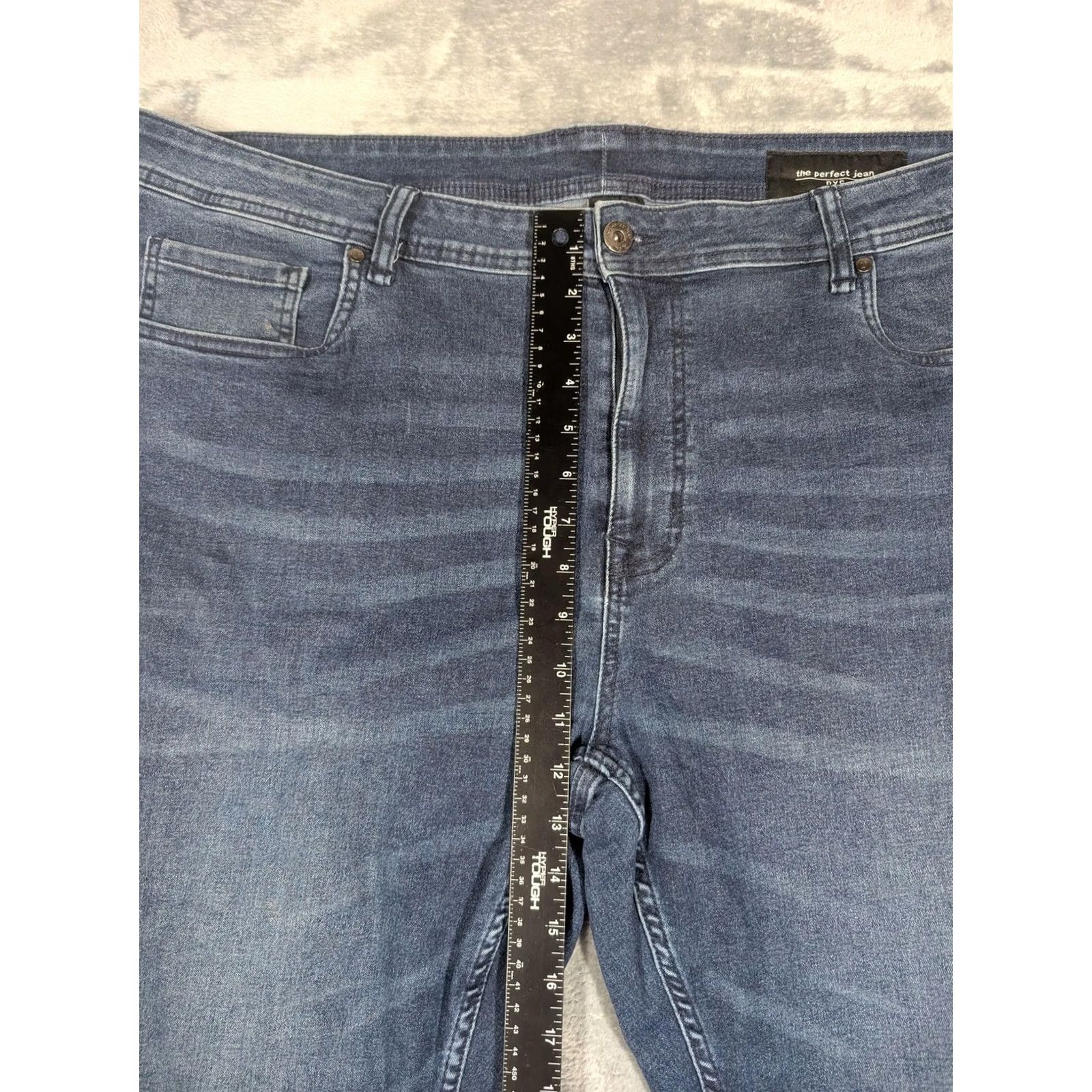 Denime The Perfect Jean NYC Jeans Mens 42x30 Blue Slim Fit Tapered Stretch Denim Pants Size US 42 / EU 58 - 3 Thumbnail