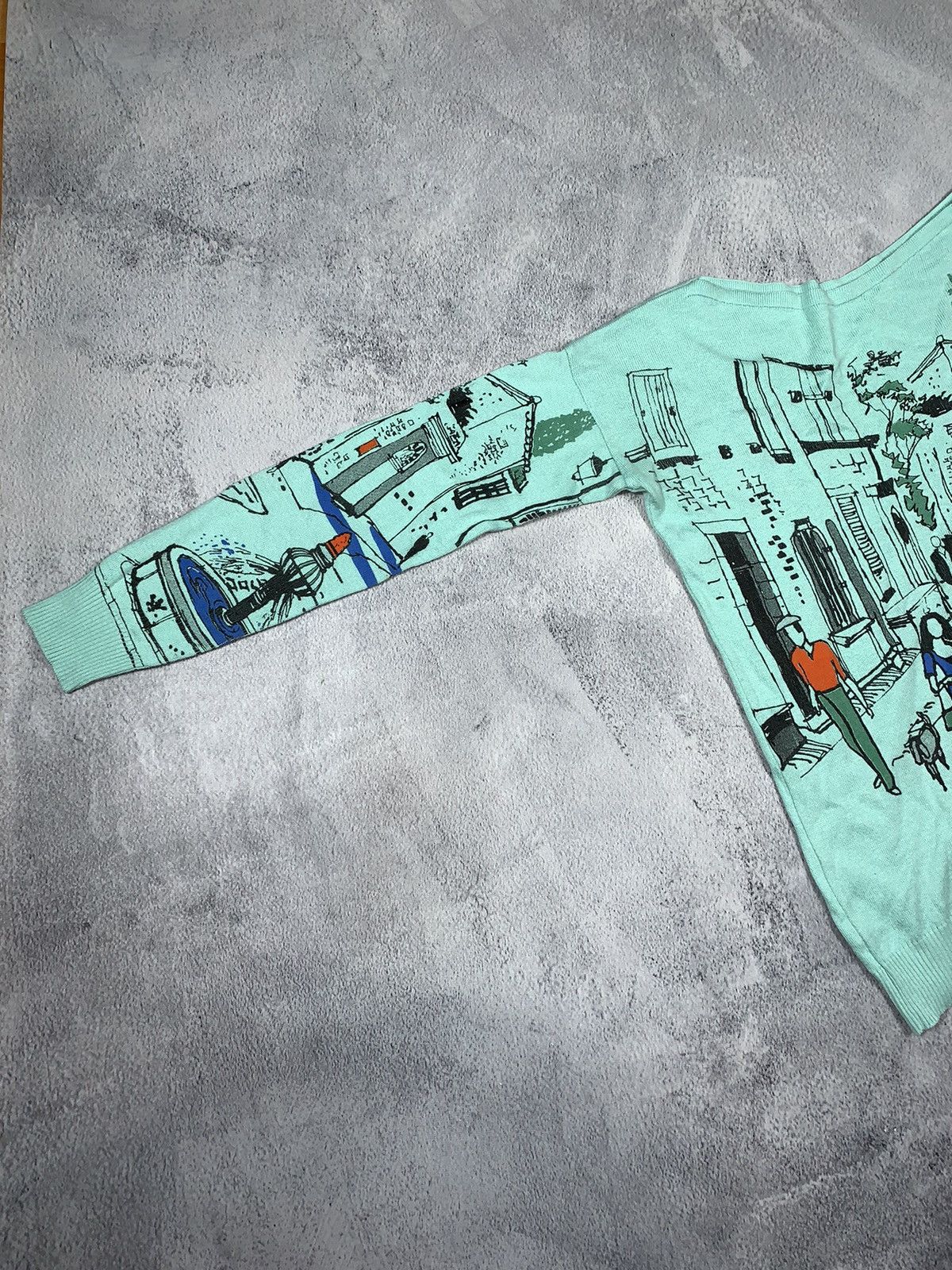 Other Vintage 90s Art sweater all over print Japanese size L Size L / US 10 / IT 46 - 4 Thumbnail