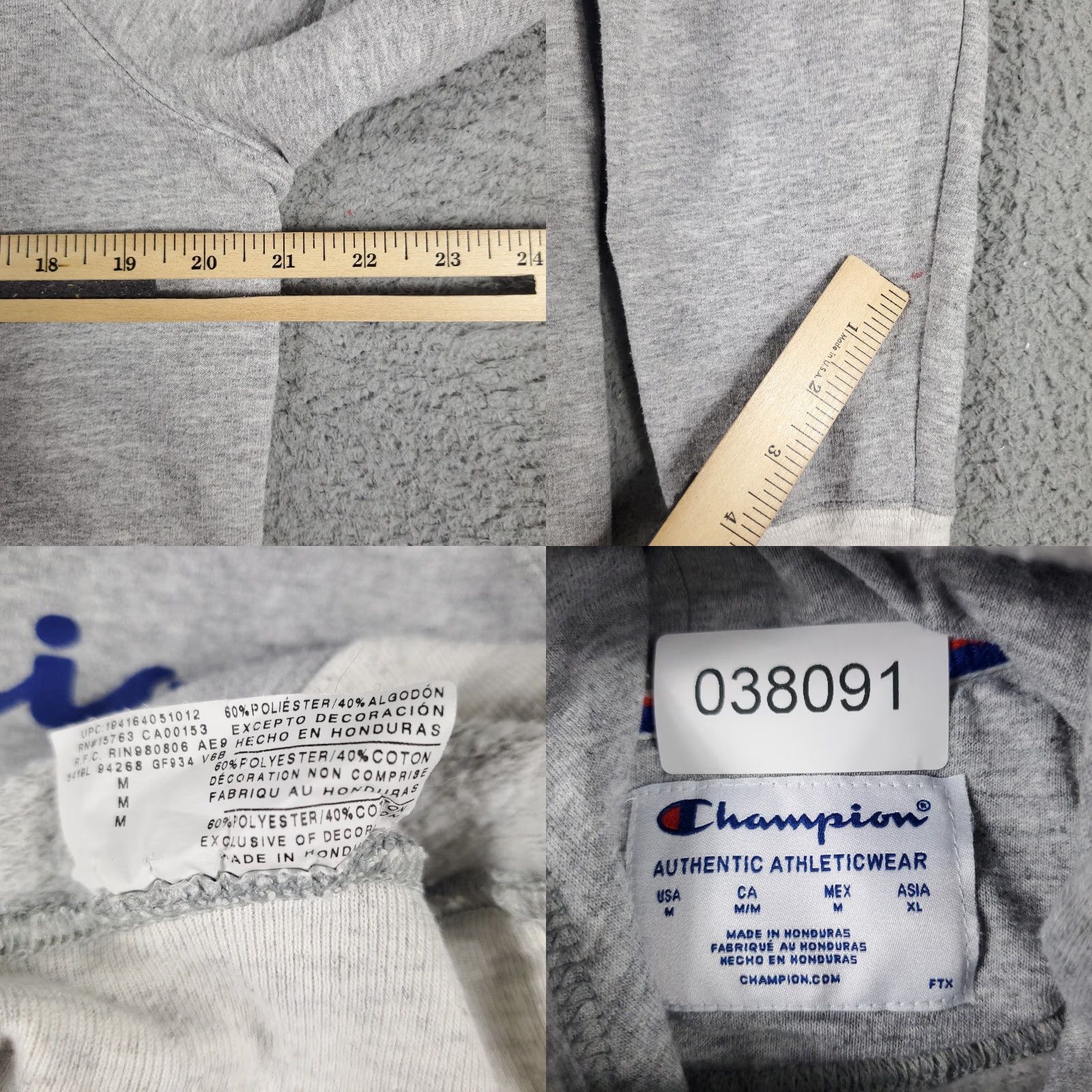 Champion Champion Hoodie Womens Medium Gray Pullover Sweatshirt Sweatshirt Hoodie Casual Activewear Size M / US 6-8 / IT 42-44 - 8 Thumbnail