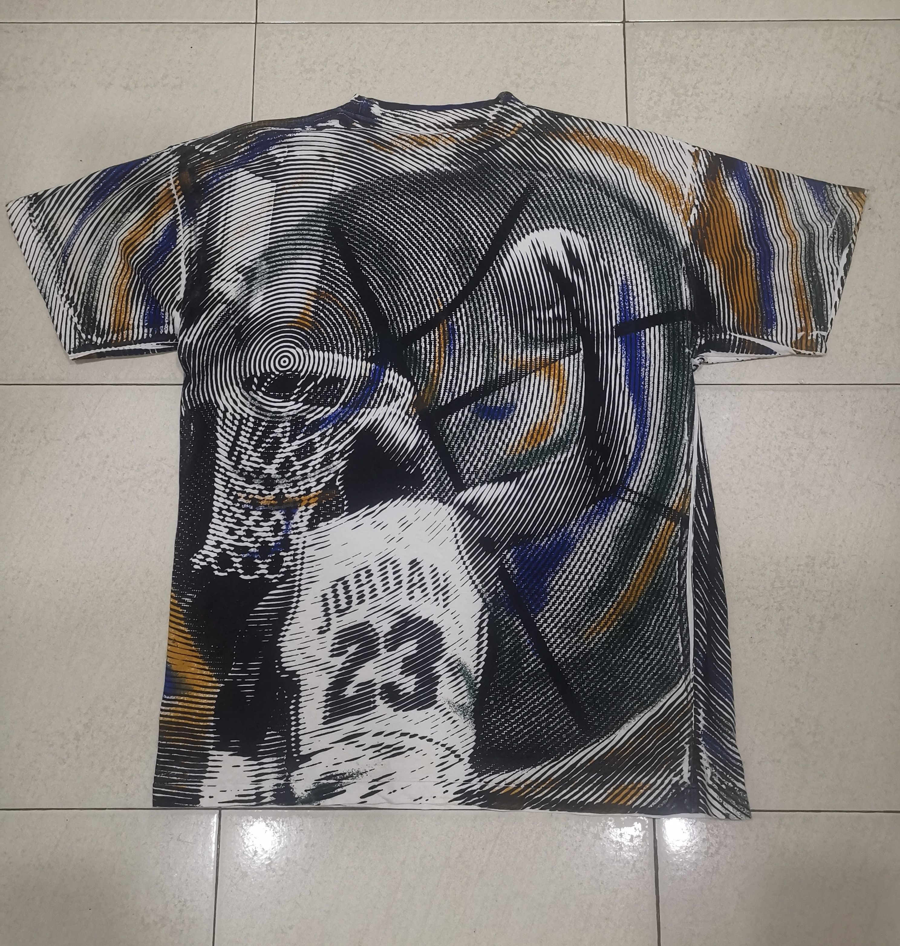 Nike VTG RARE 90s NIKE FLYING JORDAN ALL OVER PRINT GREY TAG Size US M / EU 48-50 / 2 - 2 Thumbnail