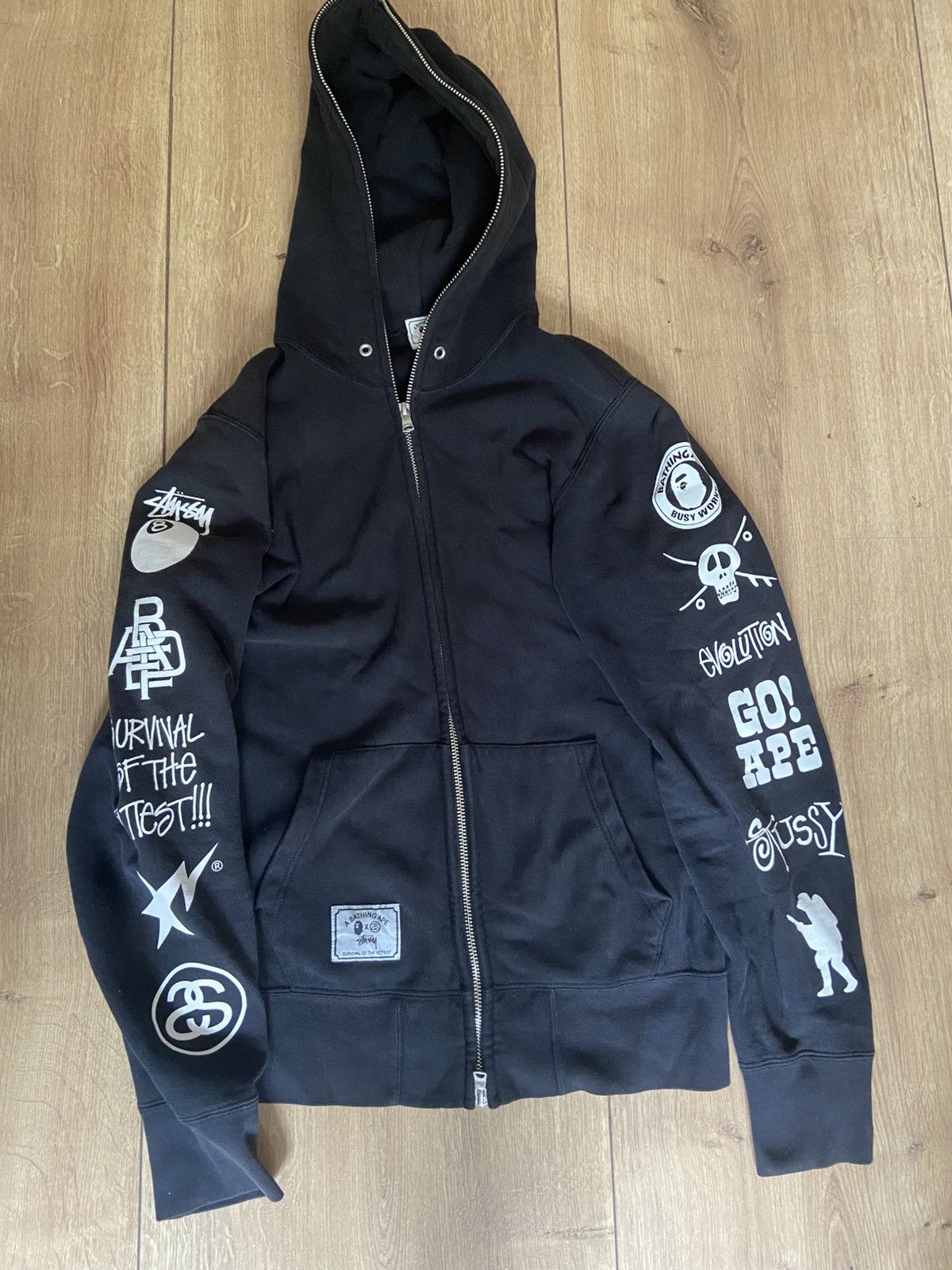 Bape × Stussy Bape x Stussy 2010 Survival of the Fittest Zip
