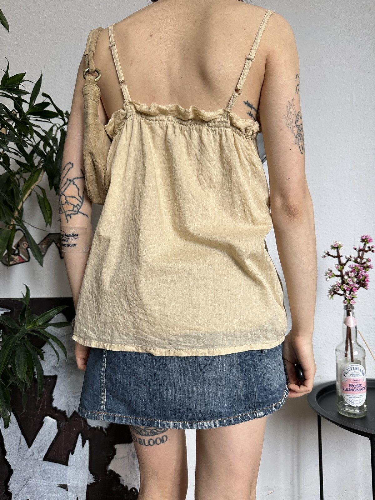 Vintage Country Cottage Button Up Cute Blouse Vintage 90s Size ONE SIZE - 4 Thumbnail