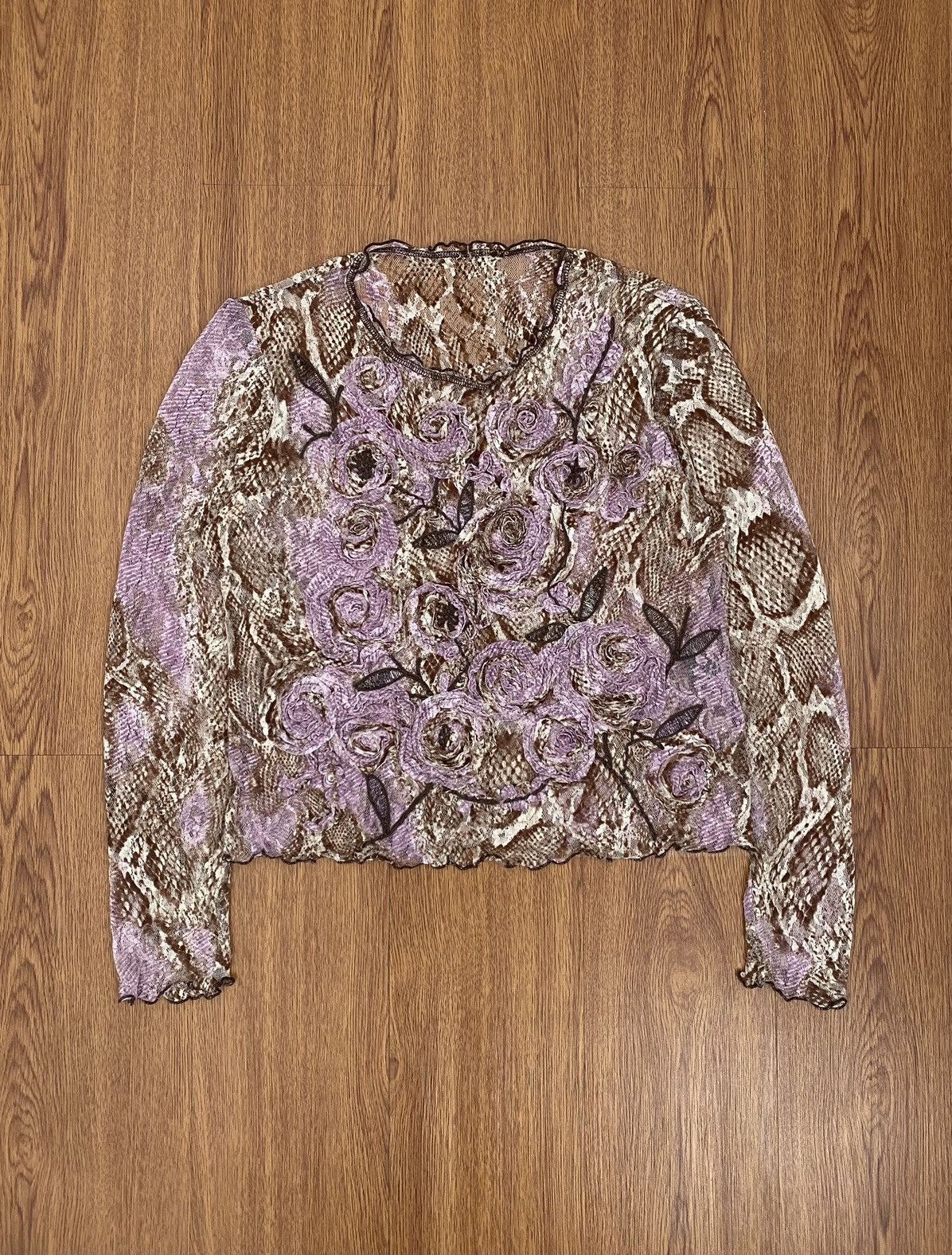 Designer × Japanese Brand Snakeskin mesh LS Size M / US 6-8 / IT 42-44 - 1 Thumbnail