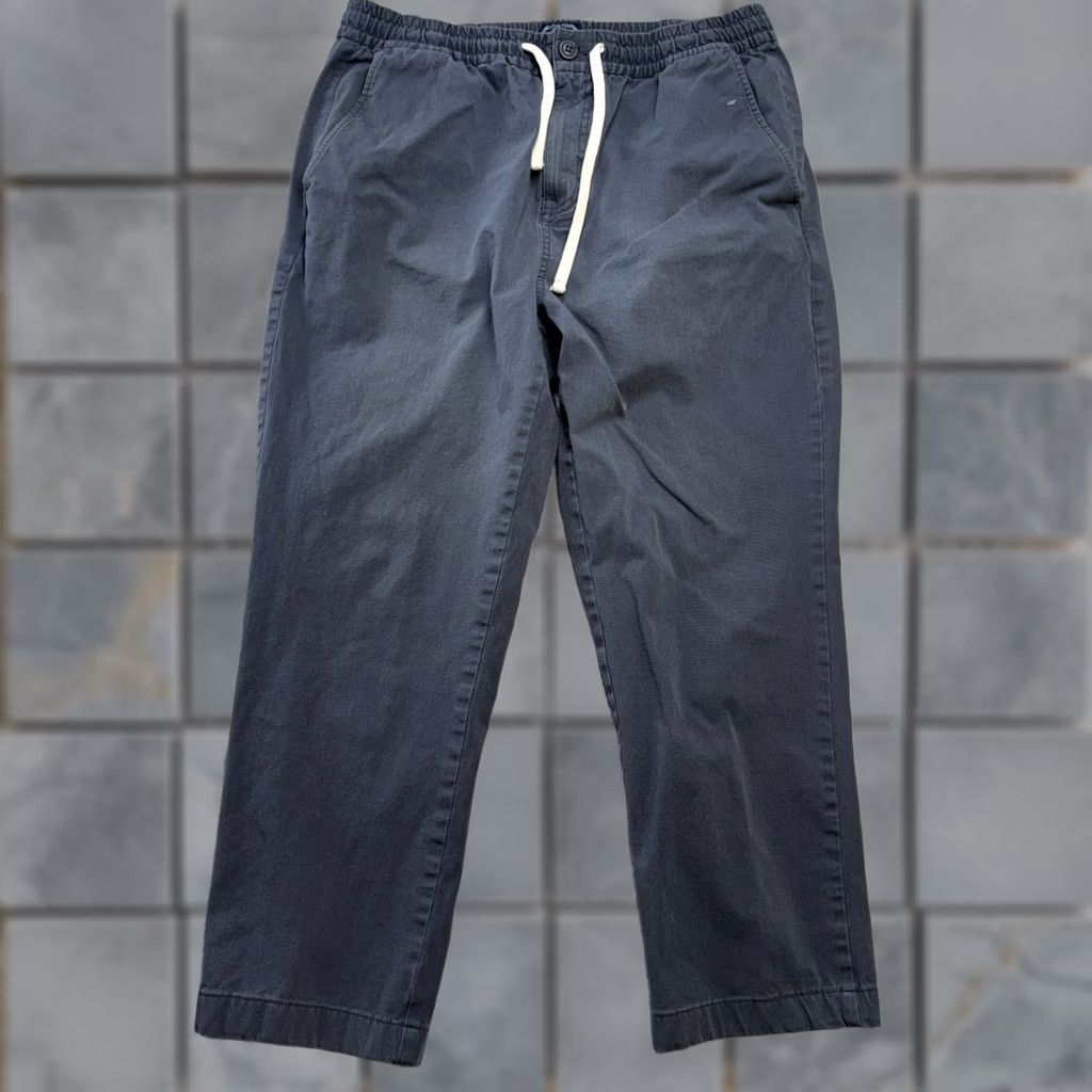 J.Crew J.CREW Dock Pants Slim Regular 30x24 Blue Corduroy Elastic Waist Drawstring Chest Pocket Men Pants Size US 31 - 1 Thumbnail
