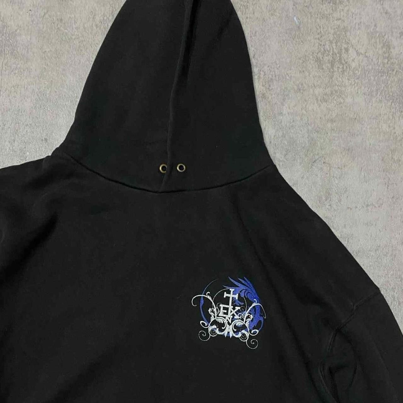 Fruit Of The Loom Black and blue Chrome Hearts hoodie #grunge Size US XL / EU 56 / 4 - 3 Thumbnail