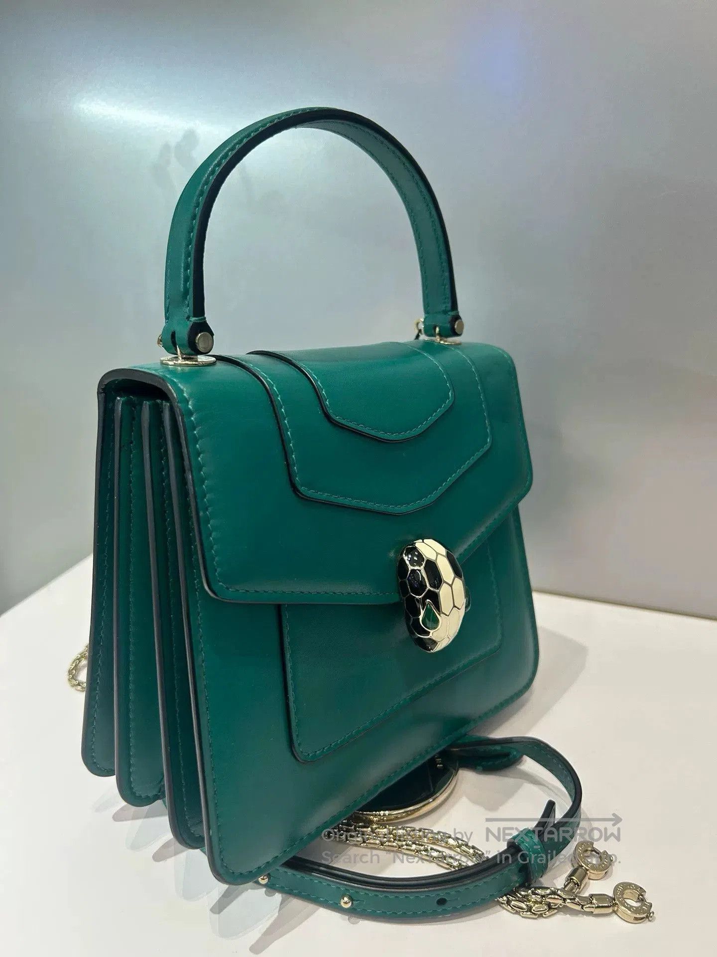 Bvlgari Bvlgari Small Green Snake Head Accordion Bag. Size ONE SIZE - 2 Thumbnail