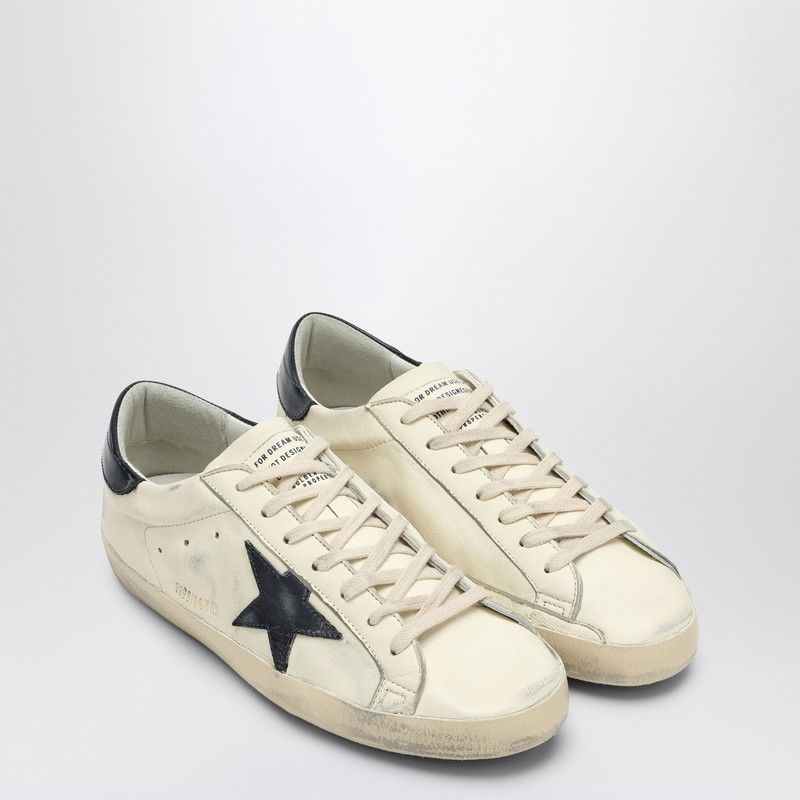 Golden Goose Super-Star Beige/Blue Low Sneaker