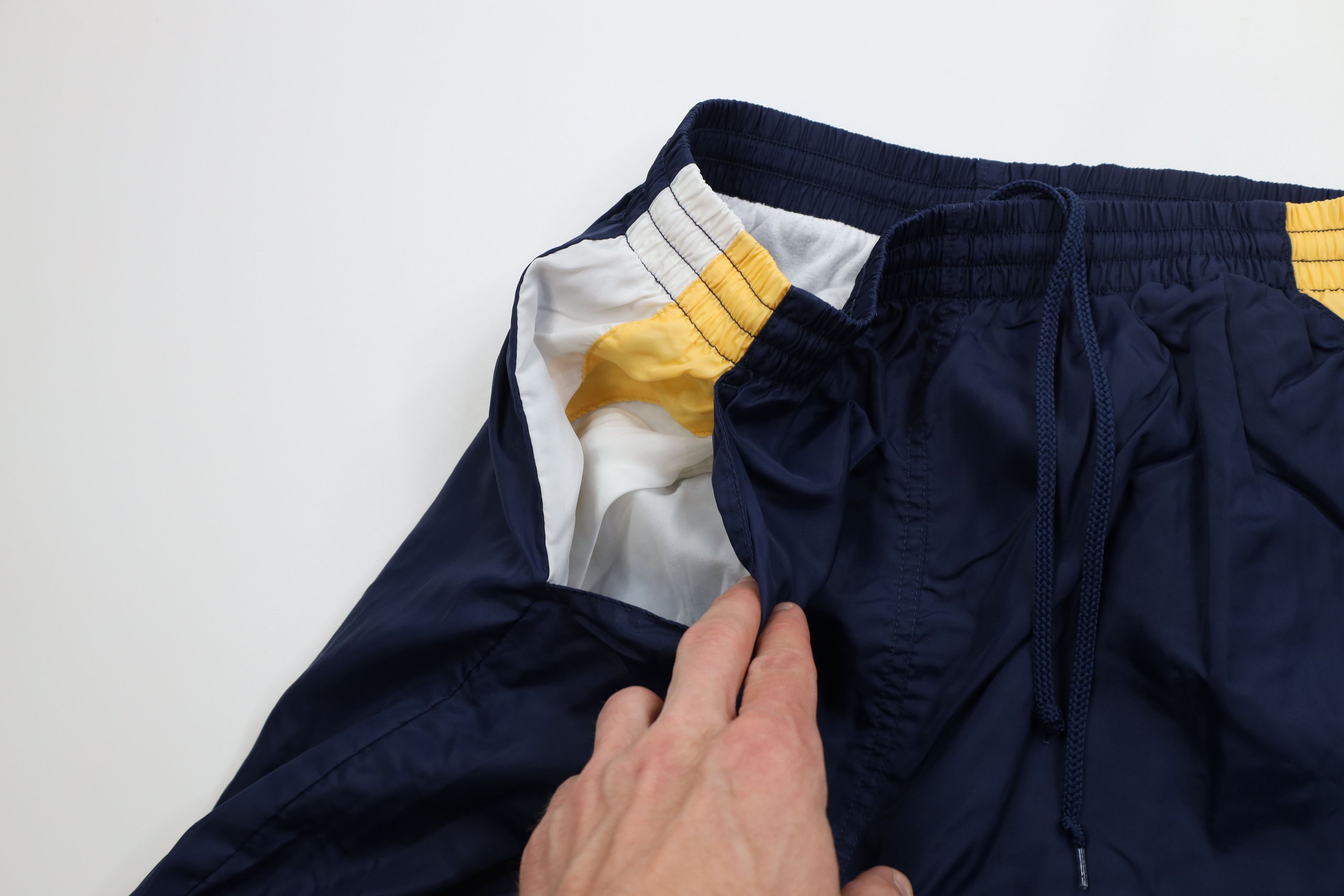 Reebok Vintage 90s Reebok Spell Out Lined Windbreaker Pants Blue Size US 36 / EU 52 - 9 Thumbnail