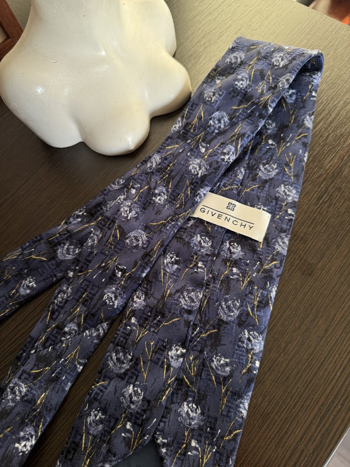 Givenchy Givenchy Floral Monogram silk tie Size ONE SIZE - 4 Thumbnail