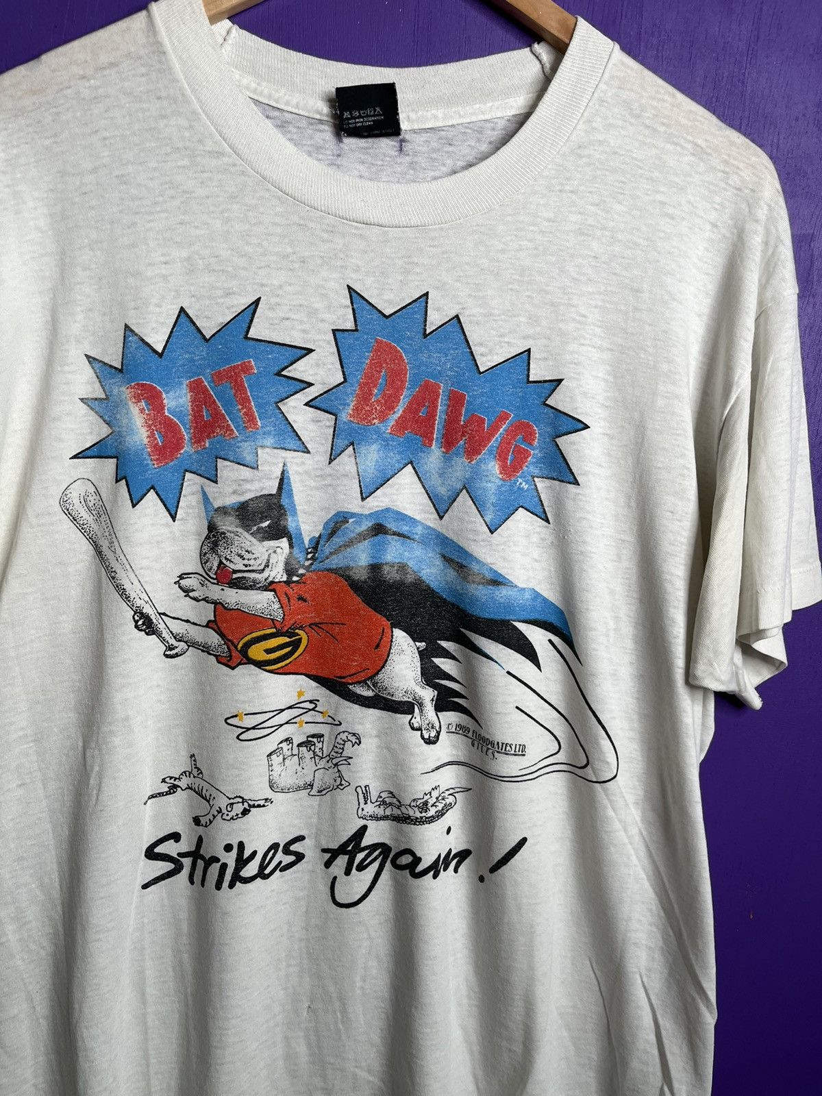 Vintage Vintage 1989 Bat Dawg strikes again Georgia t-shirt Size US XL / EU 56 / 4 - 3 Thumbnail