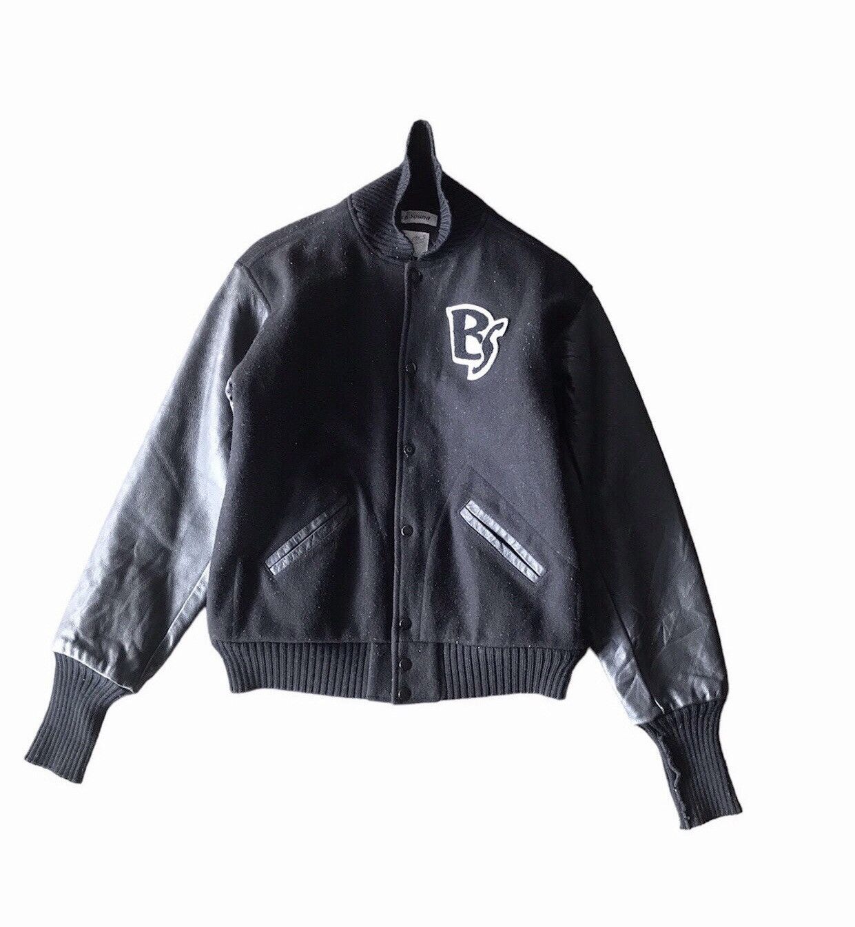 Other 🔥🔥🔥Vtg Wool Varsity sleeve leather Jacket Size US M / EU 48-50 / 2 - 9 Thumbnail
